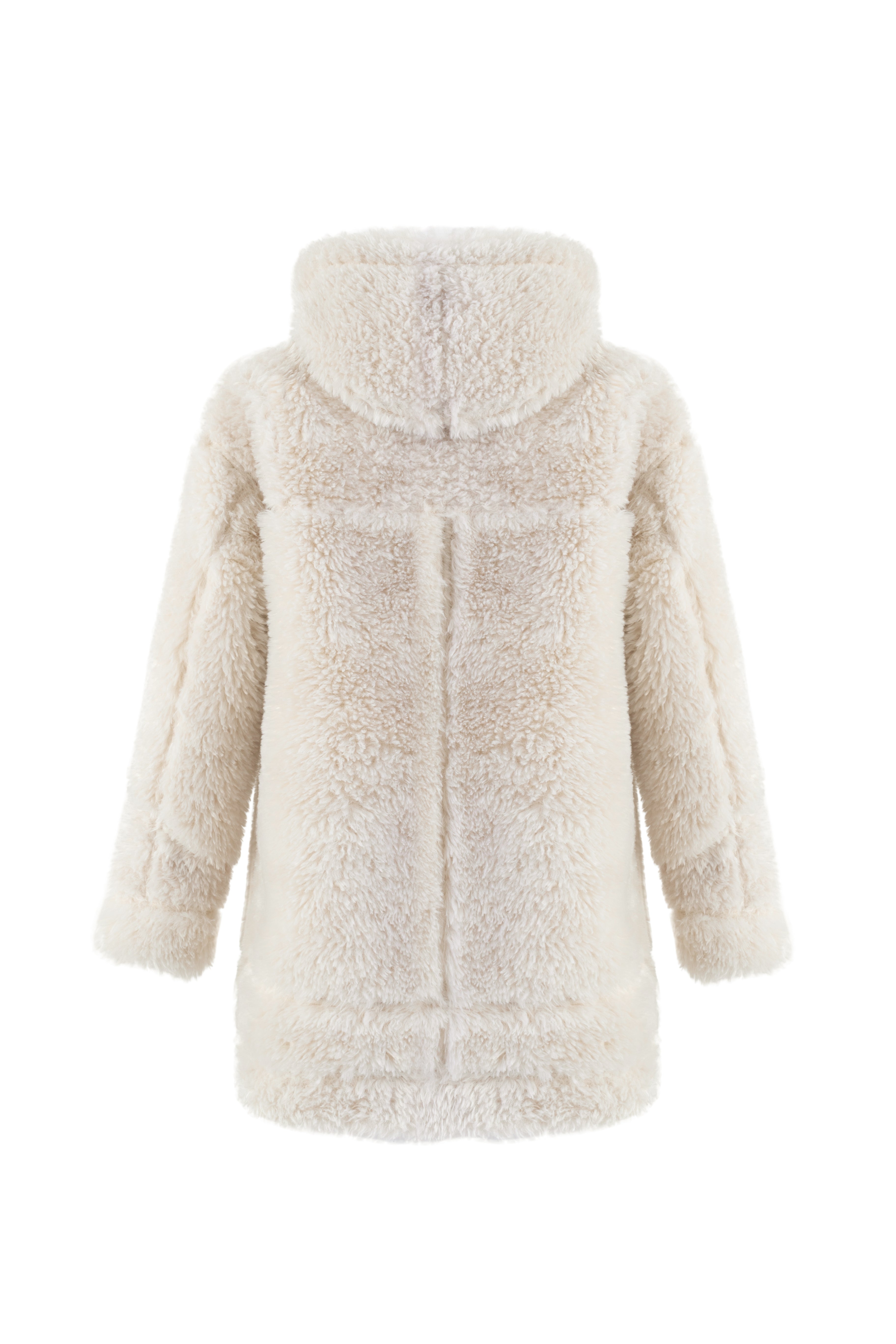 Reversible Coat with Detachable Hood in Chalky