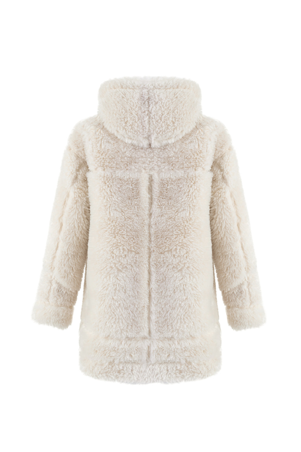 Reversible Coat with Detachable Hood in Chalky
