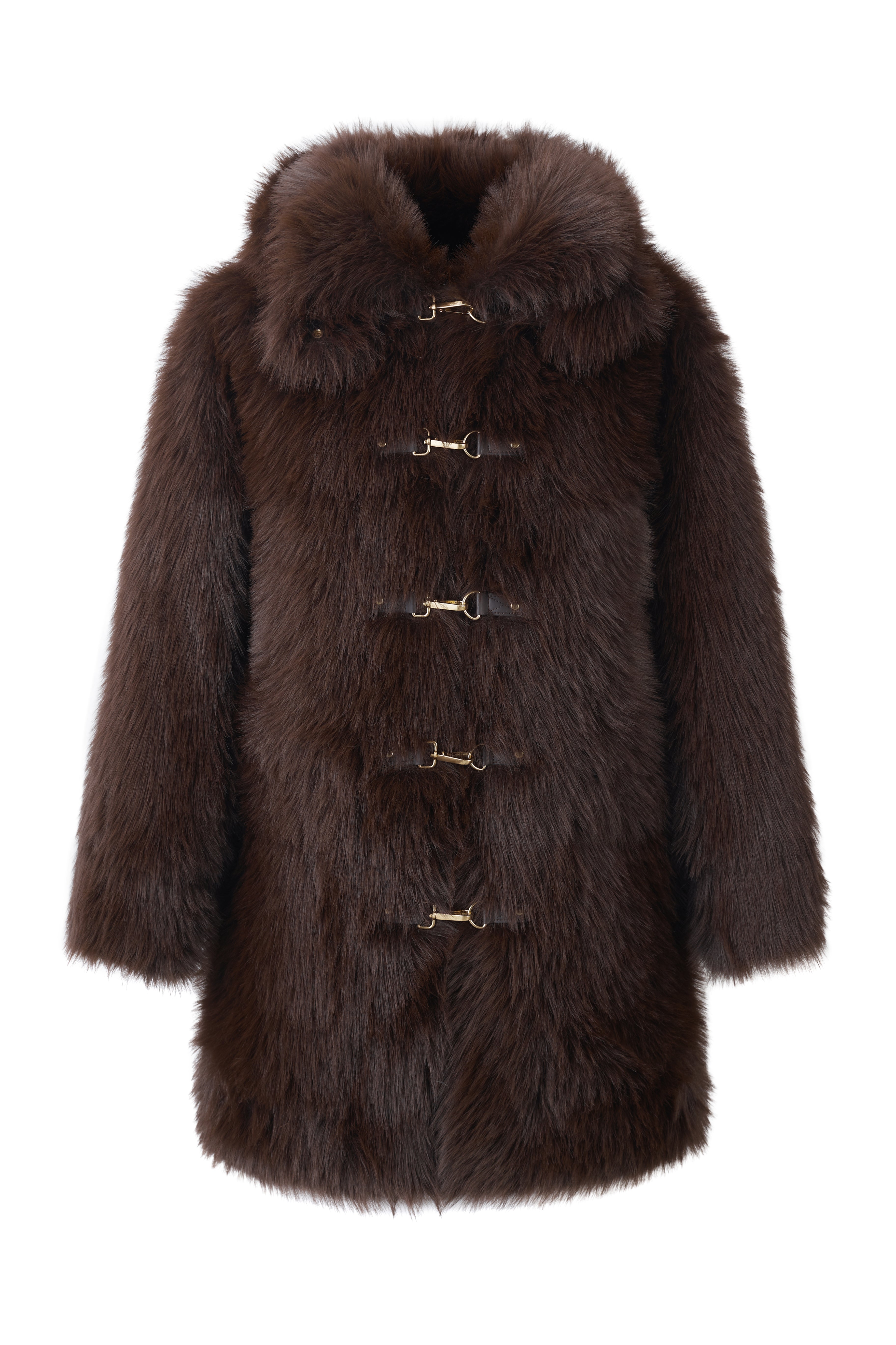 Reversible Duo Coat with Detachable Hood in Choc