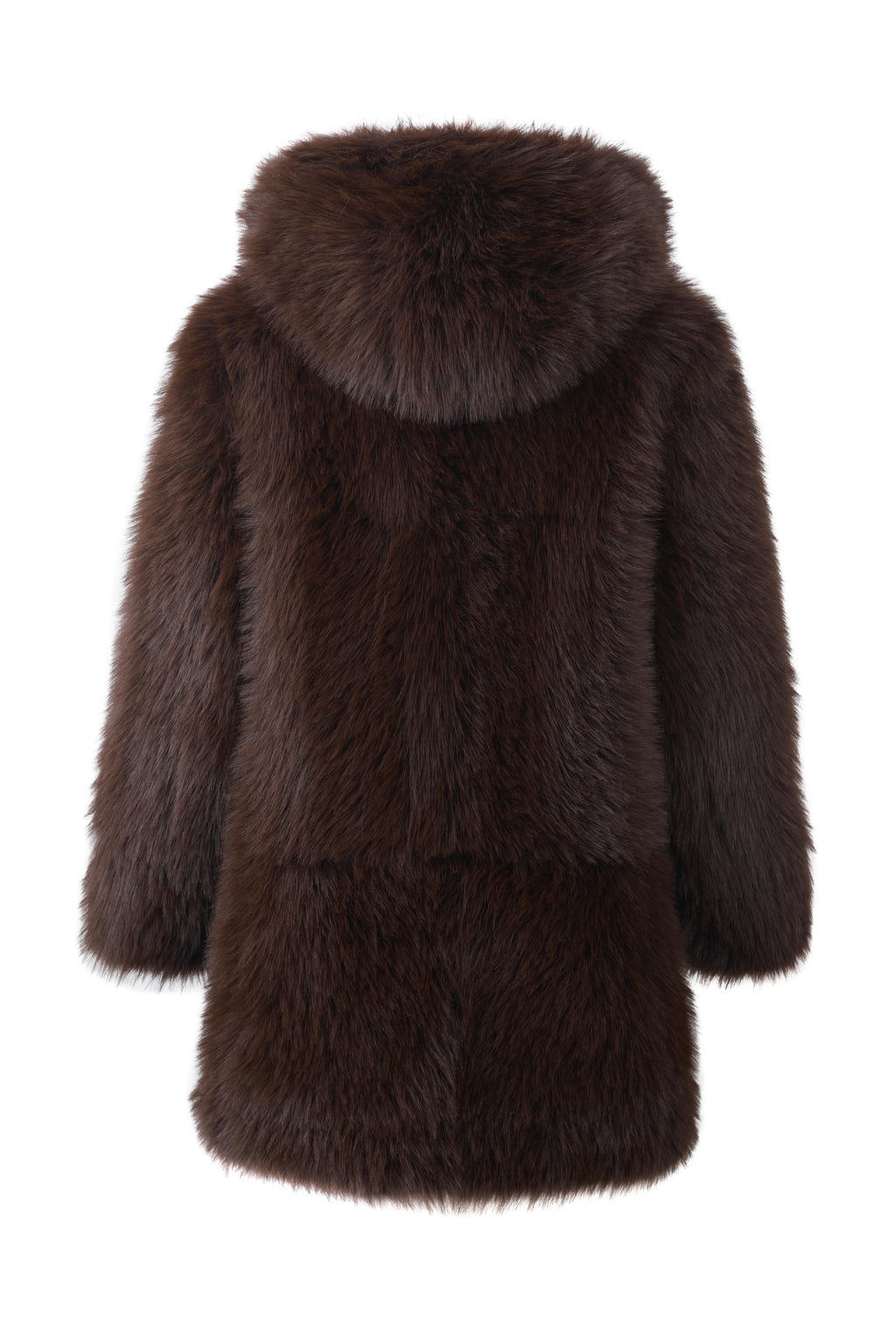 Reversible Duo Coat with Detachable Hood in Choc