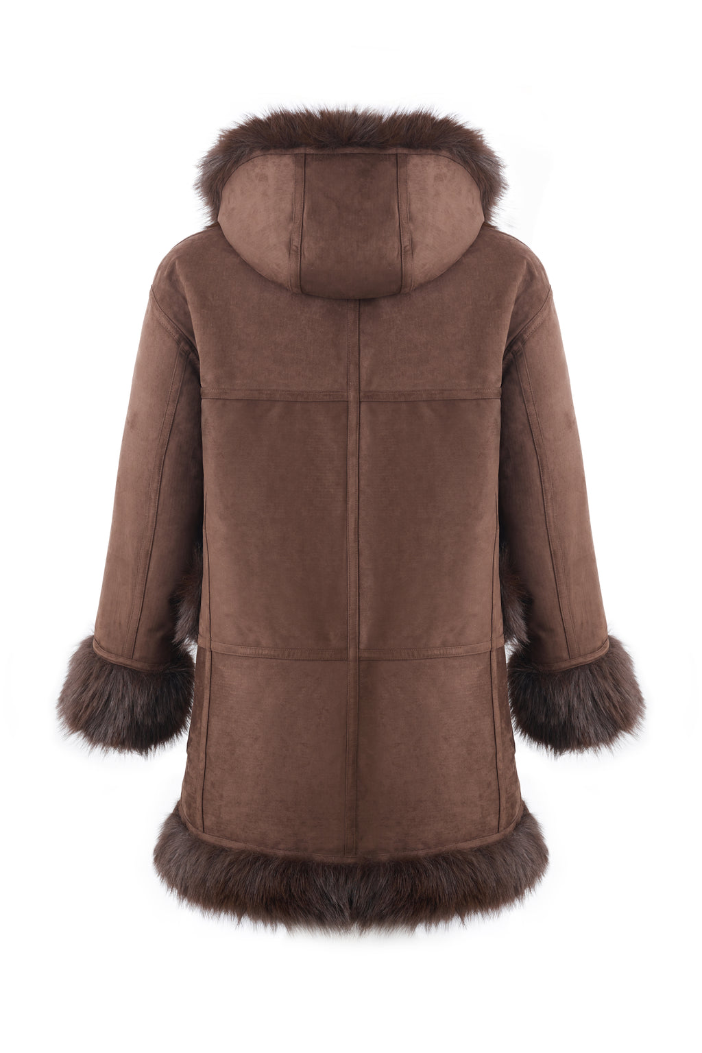Reversible Duo Coat with Detachable Hood in Choc