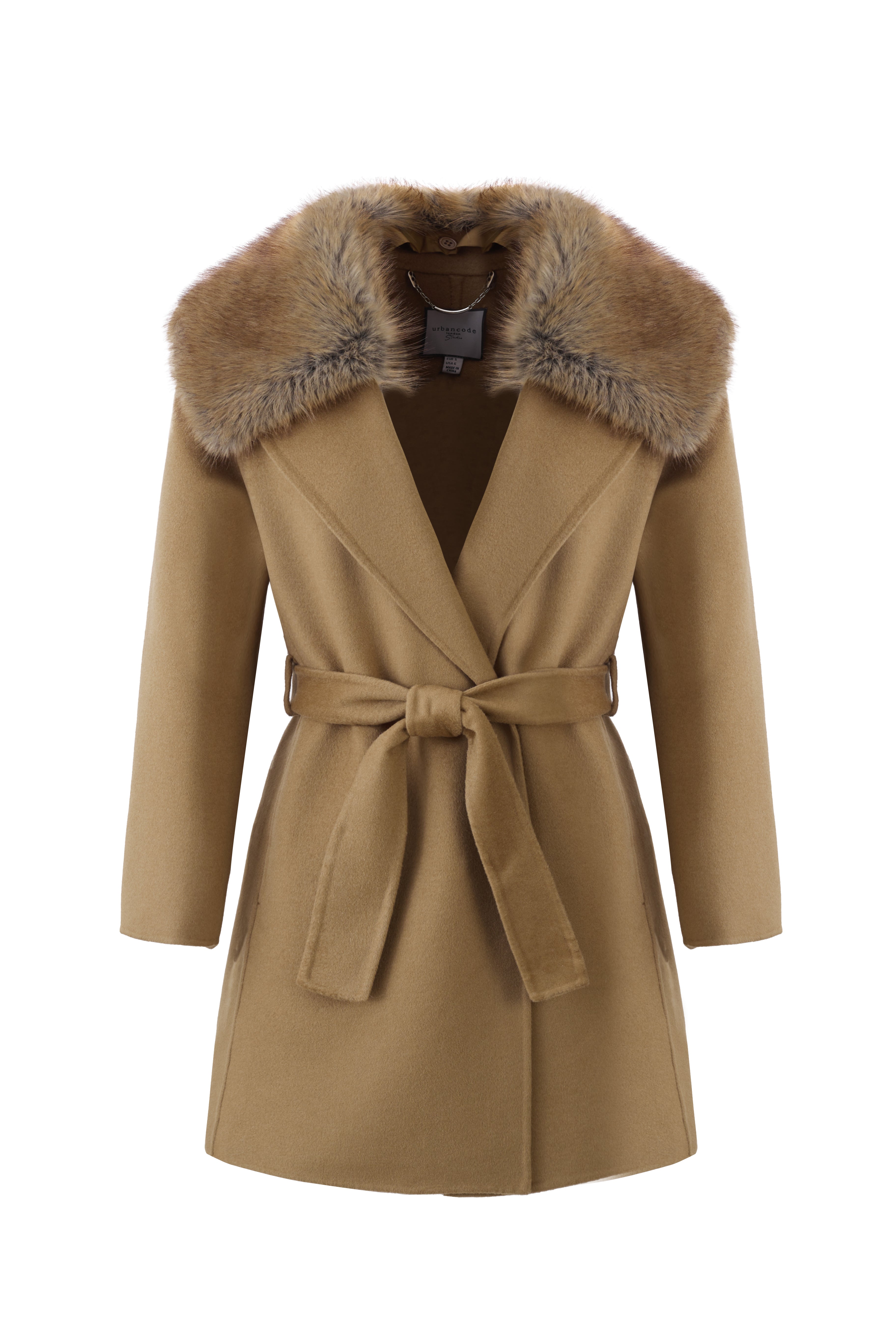 Wool coat in Caramel