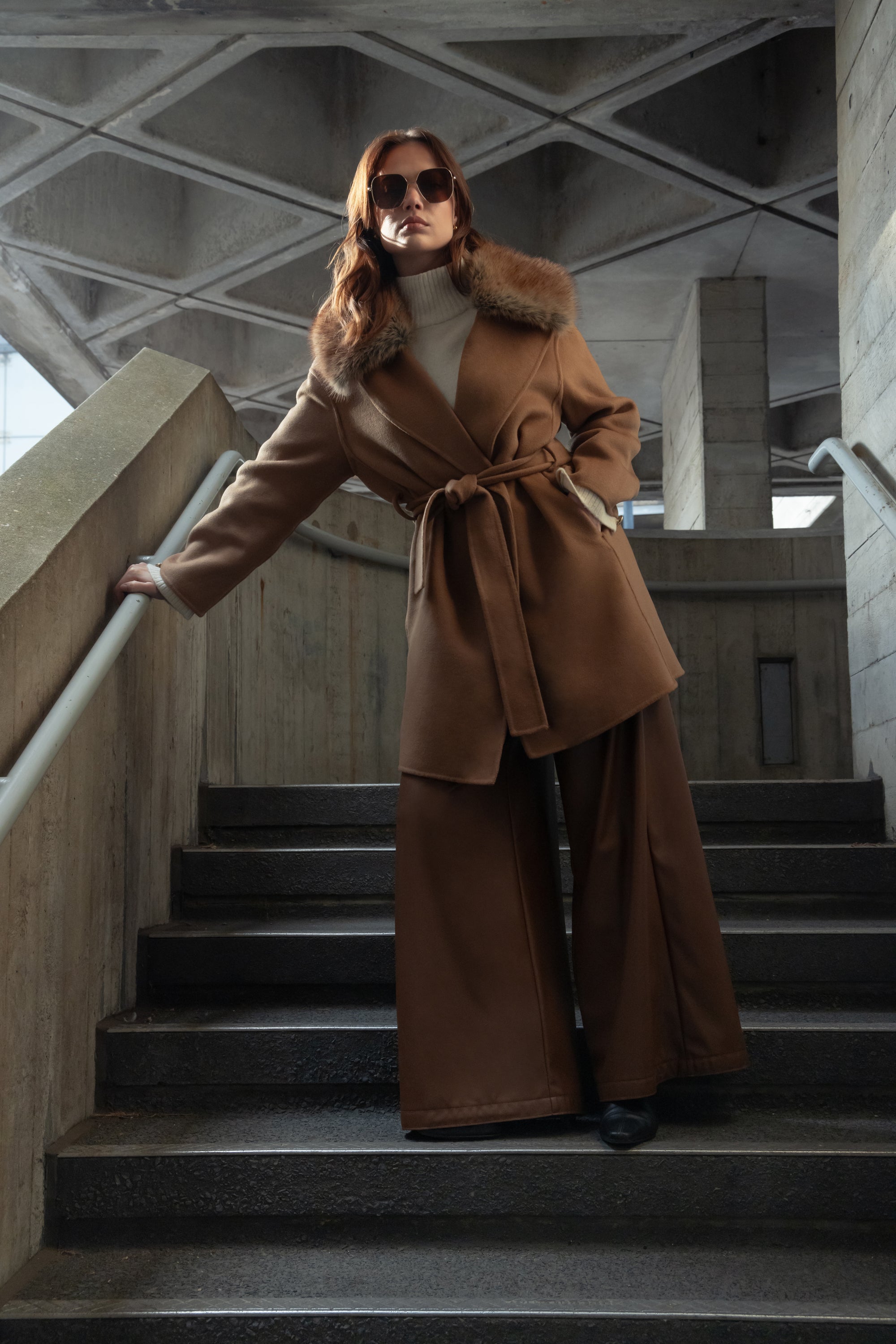 Wool coat in Caramel