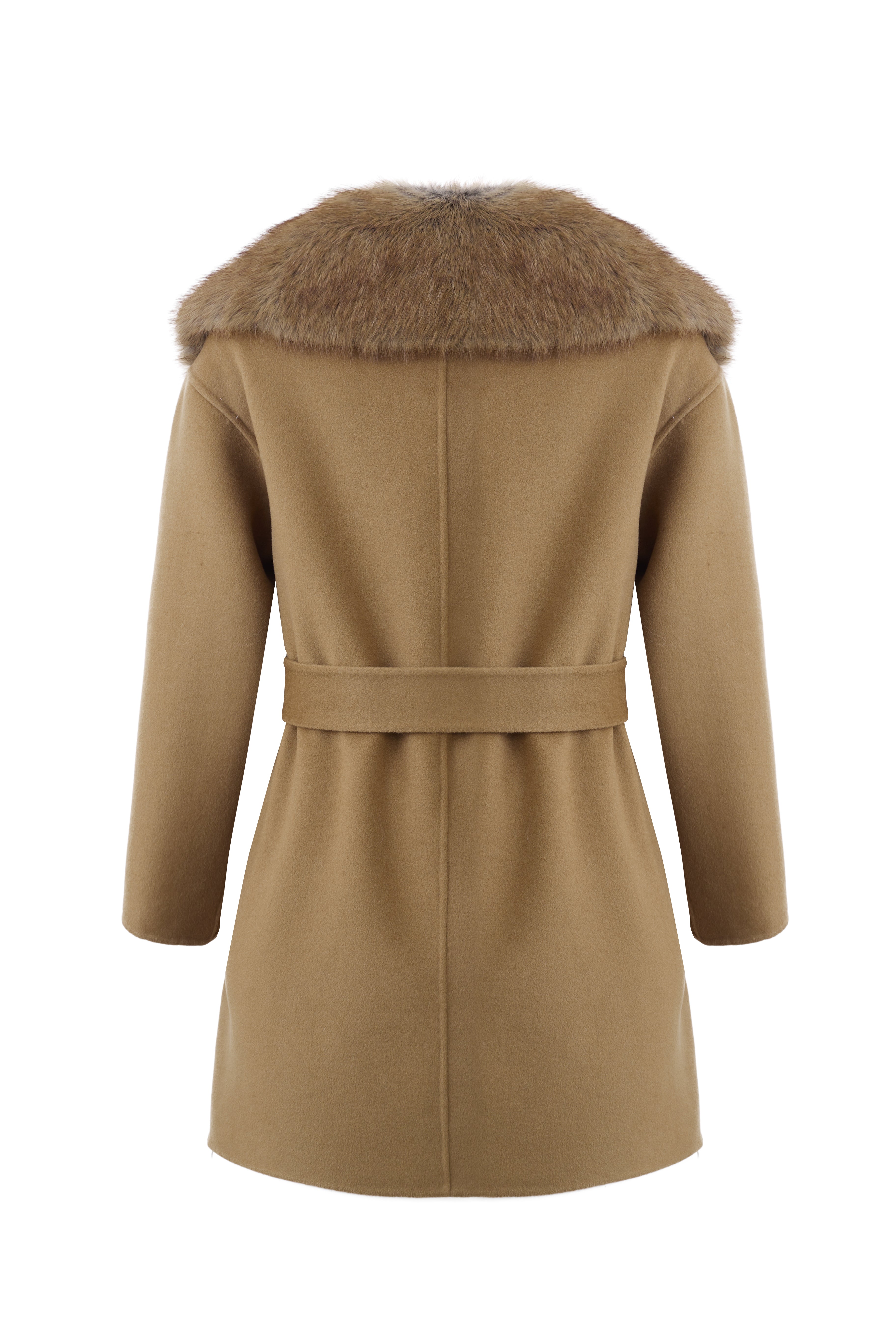 Wool coat in Caramel