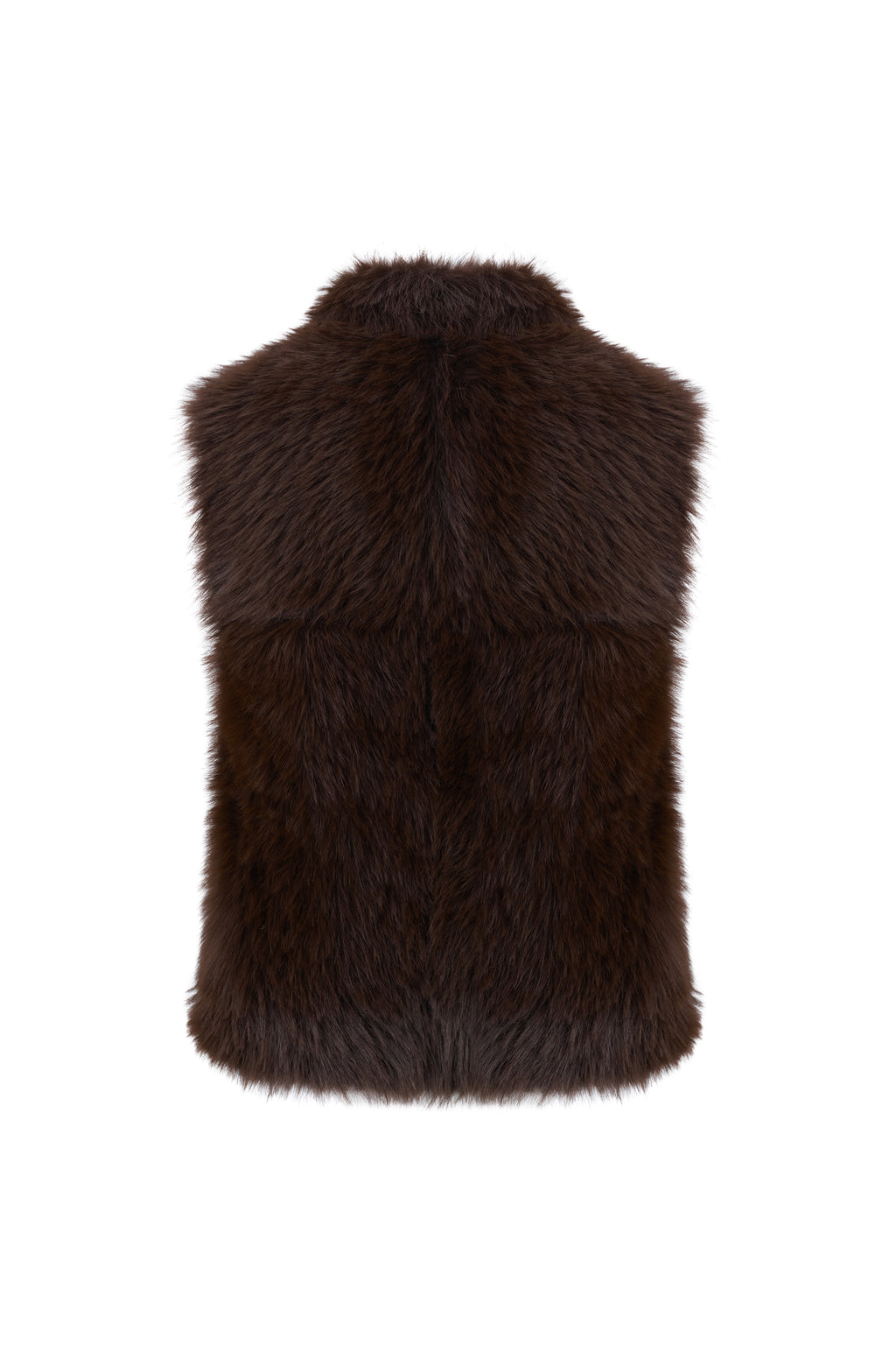 Reversible Faux Fur Gilet in Choc
