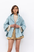 Shower Resistant Cape in Sky