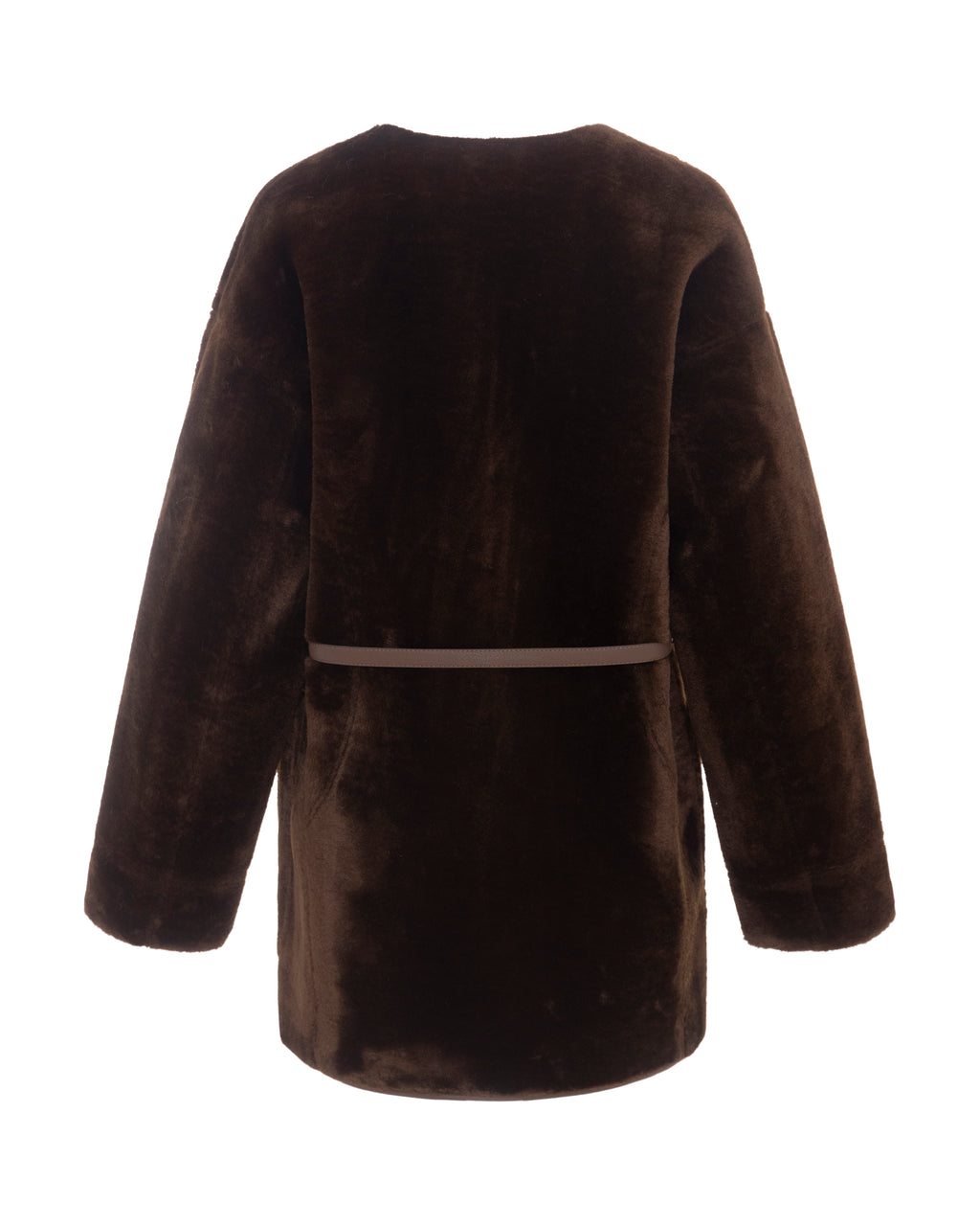 Collarless Merino in Coffee/Espresso