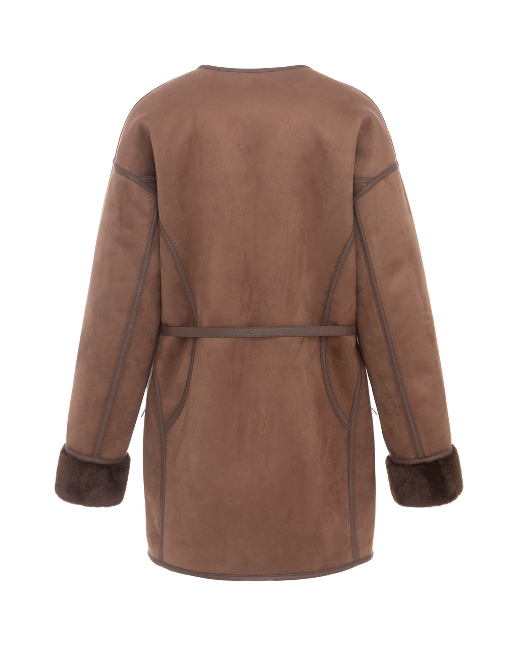 Collarless Merino in Coffee/Espresso