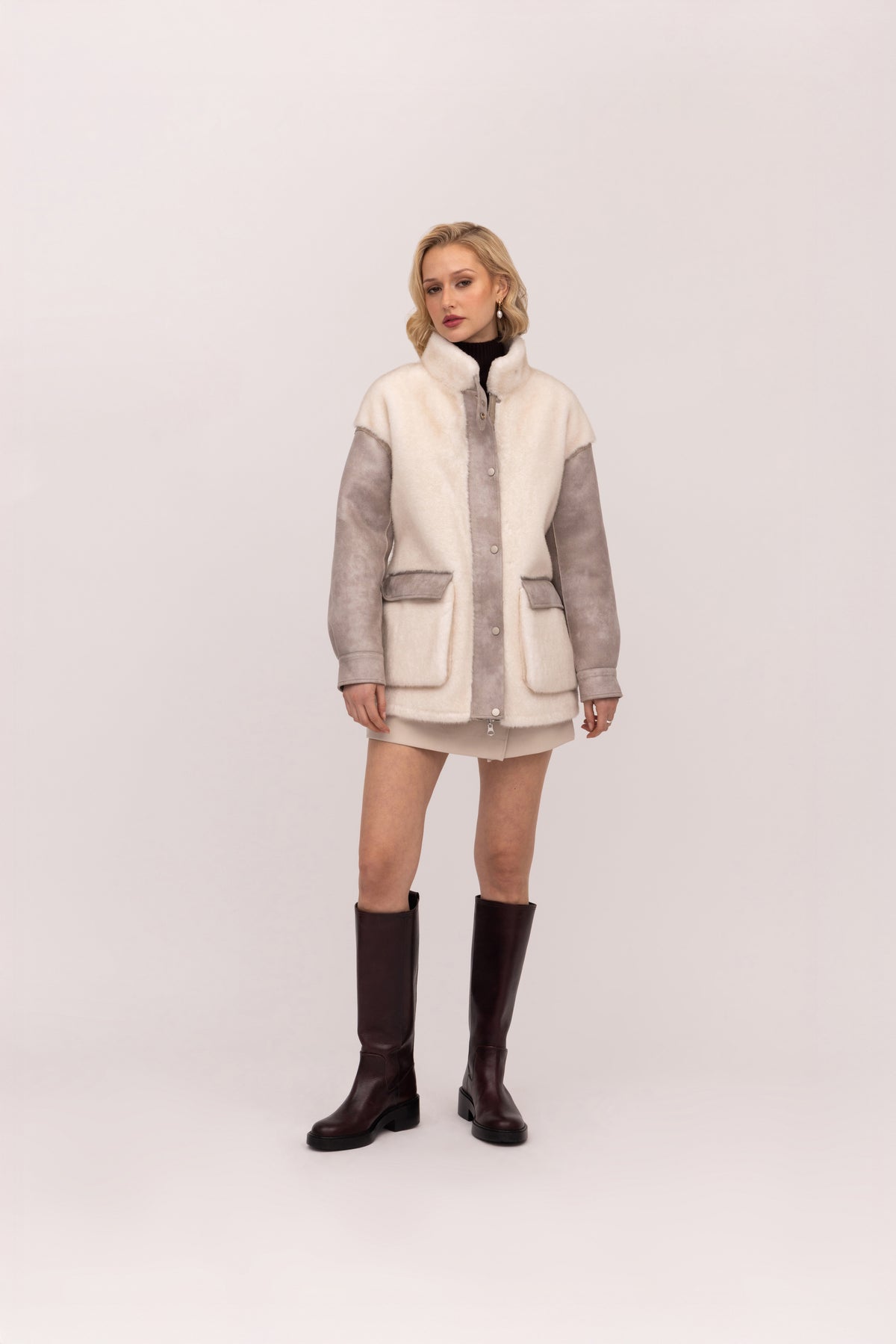 Reversible Barn Jacket in Cashew/Cream
