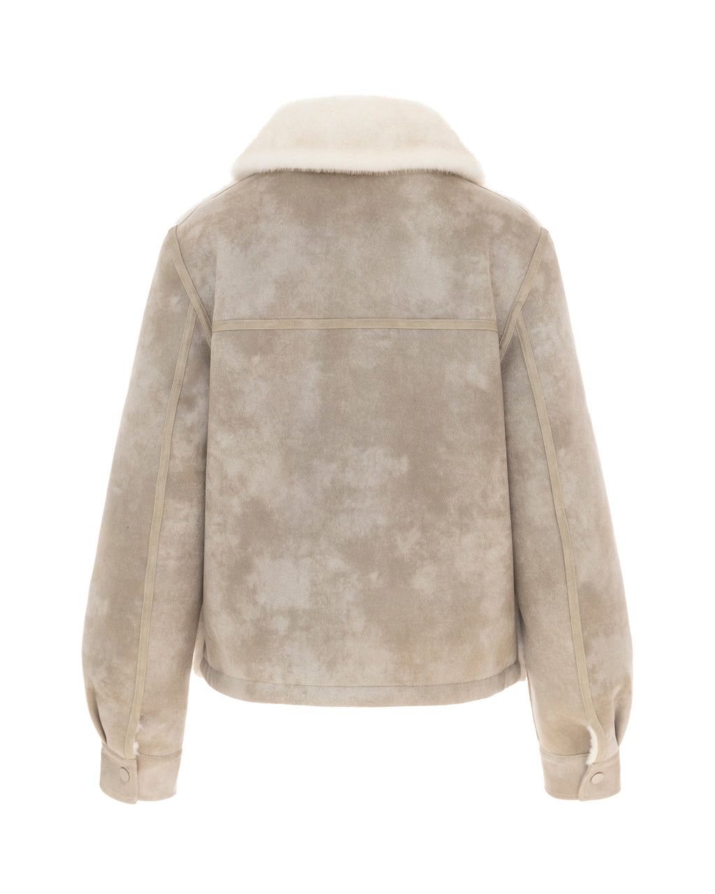 Reversible Short Jacket in Cashew/Cream