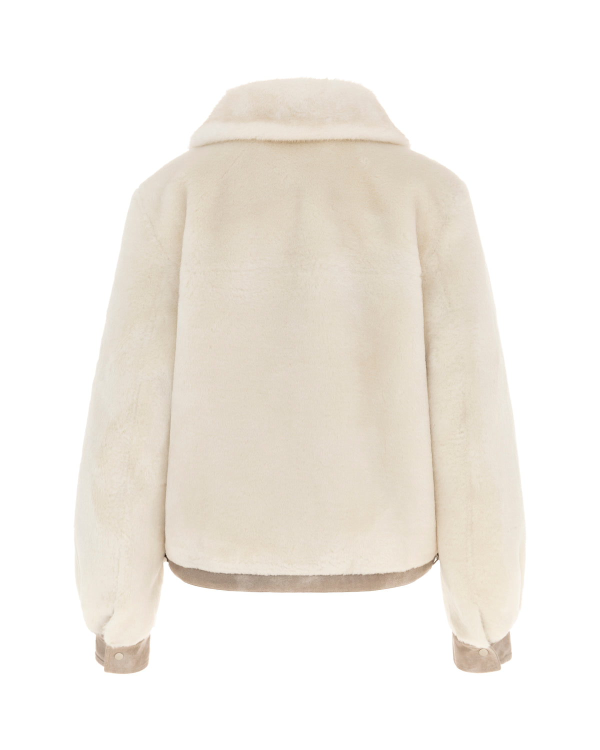 Reversible Short Jacket in Cashew/Cream