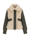 Reversible Barn Jacket in Khaki/Winter White