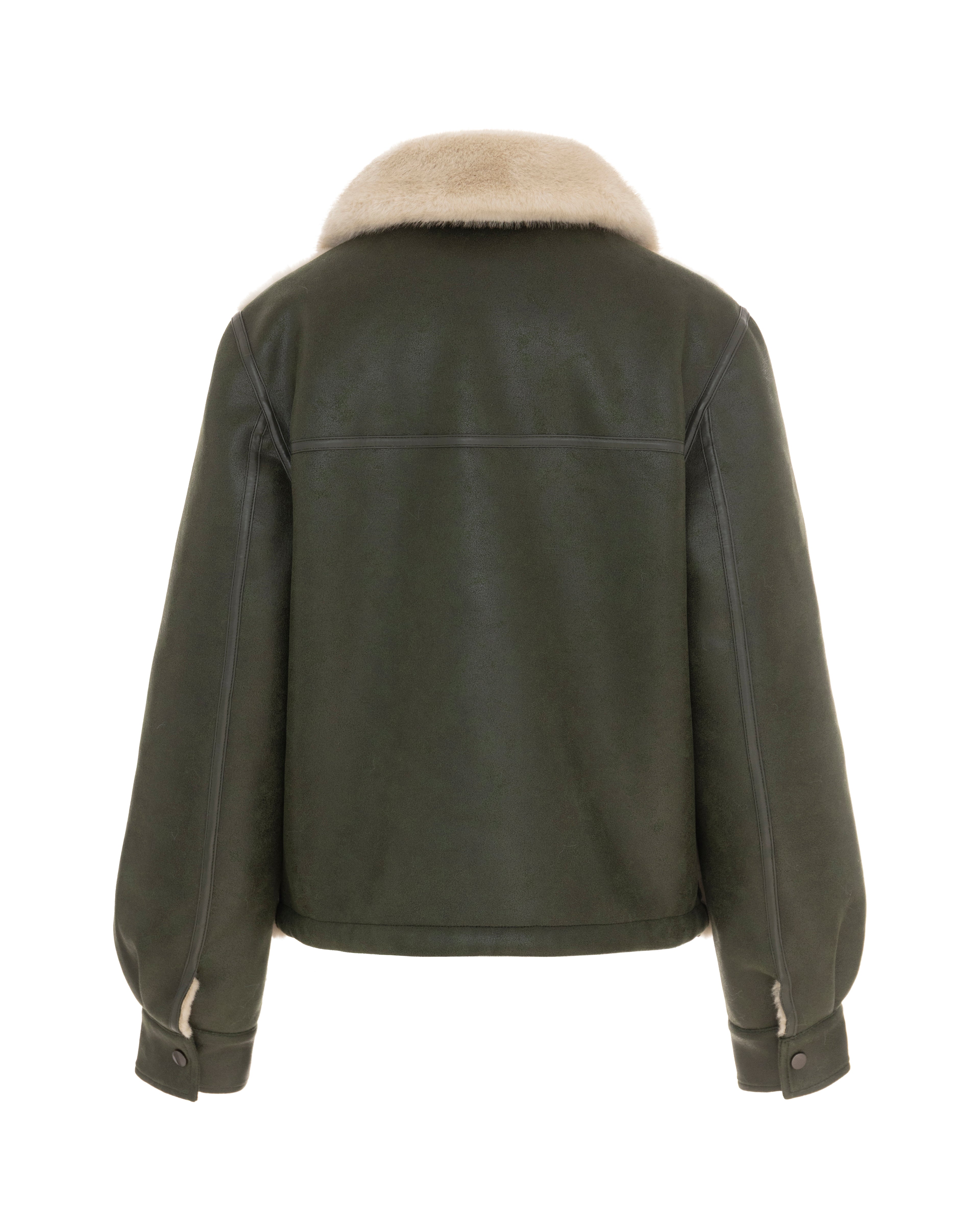 Reversible Barn Jacket in Khaki/Winter White