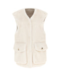Fur Gilet in Cashew/Cream