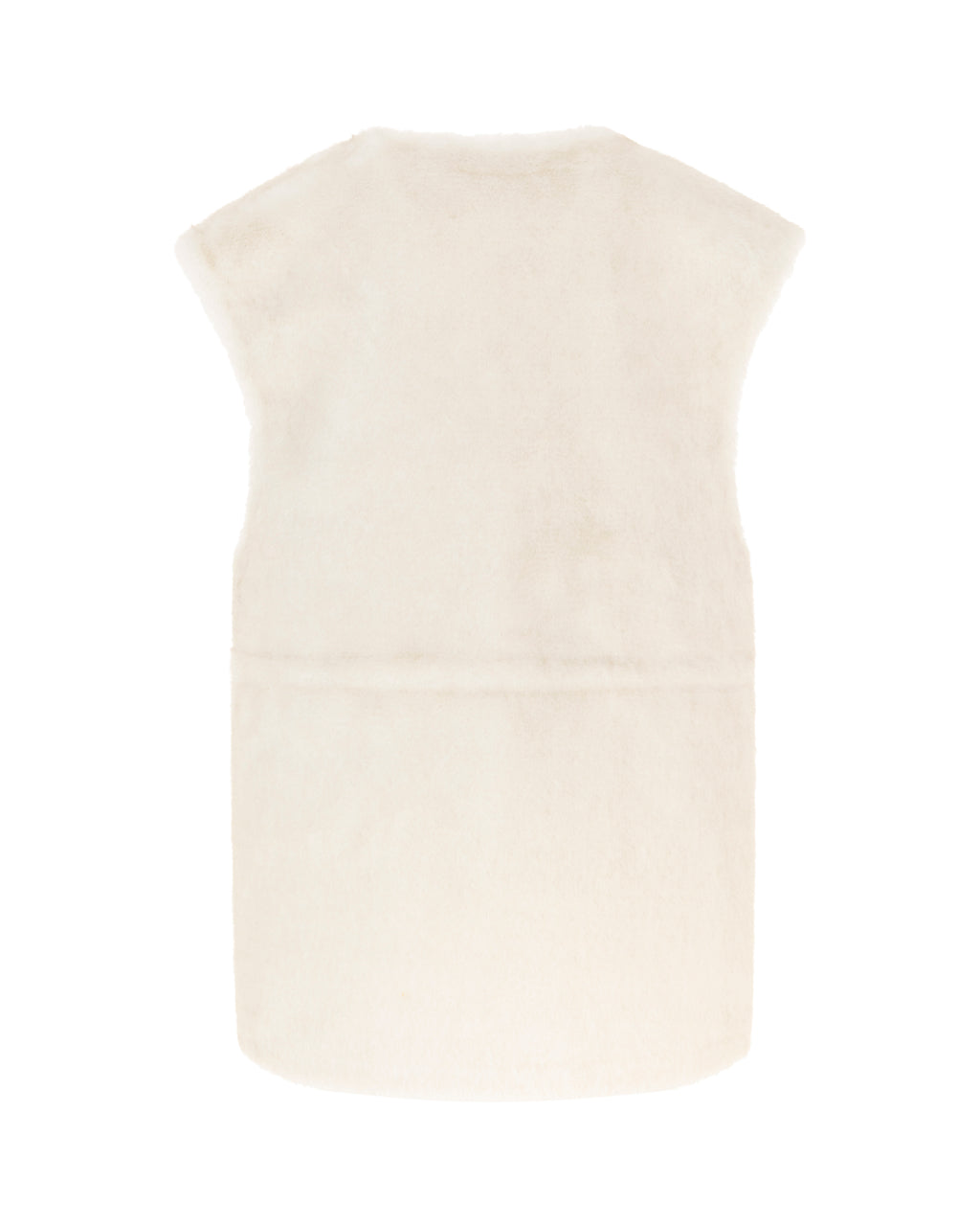 Fur Gilet in Cashew/Cream
