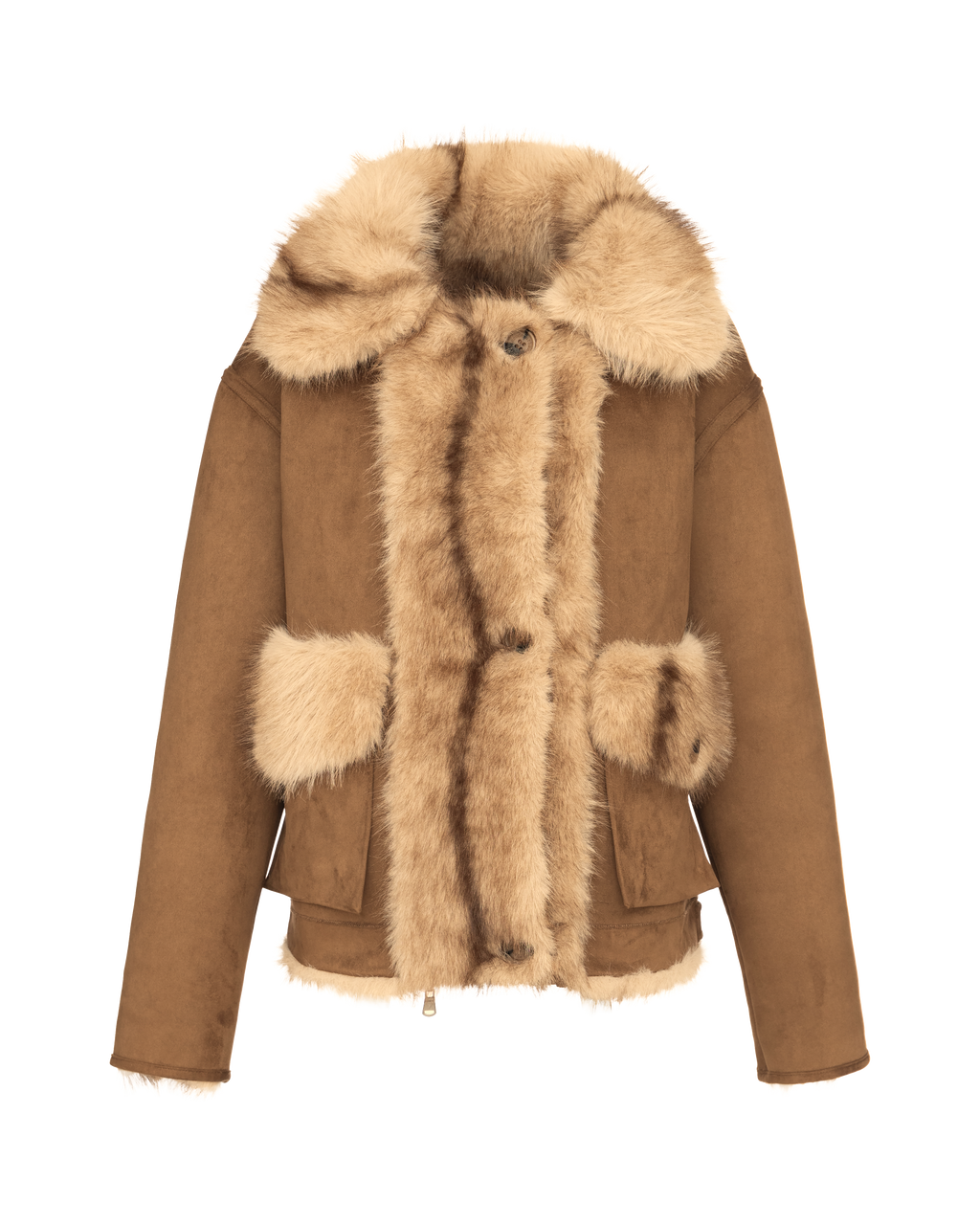 Bonded Zip Chinchilla in Tan/Multi