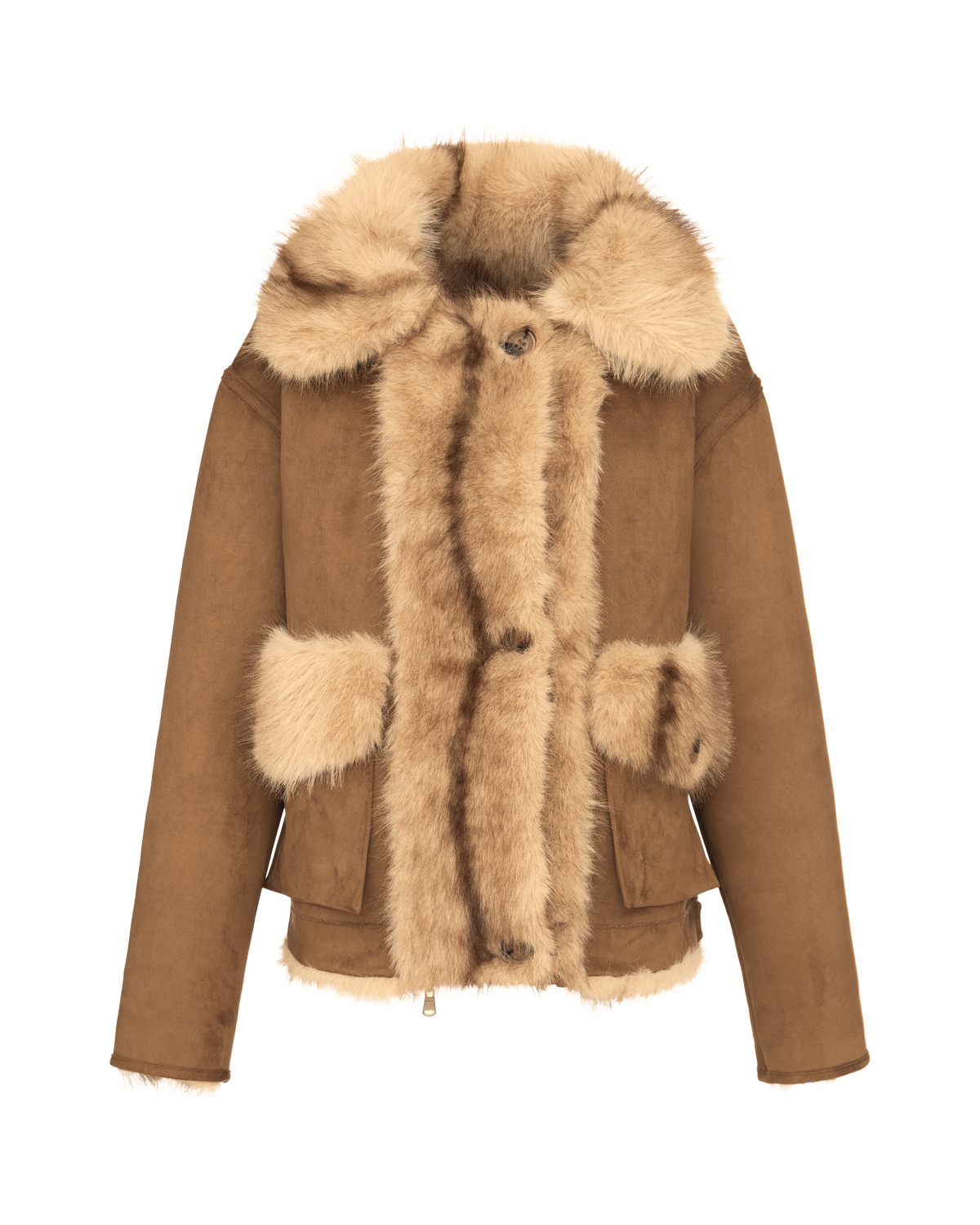 Bonded Zip Chinchilla in Tan/Multi