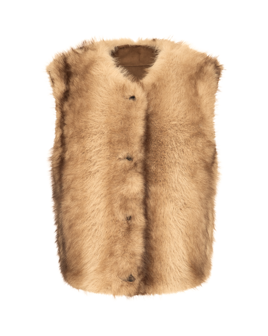 Bonded Waistcoat Chinchilla in Tan/Multi