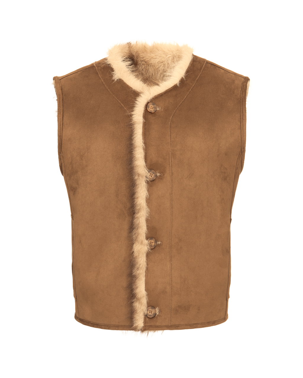 Bonded Waistcoat Chinchilla in Tan/Multi