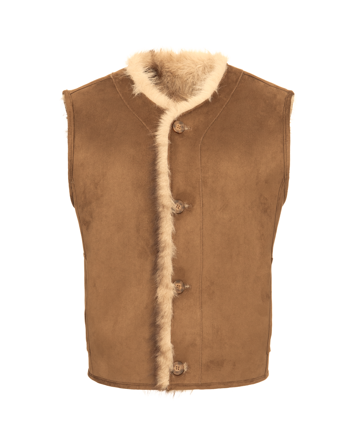 Bonded Waistcoat Chinchilla in Tan/Multi