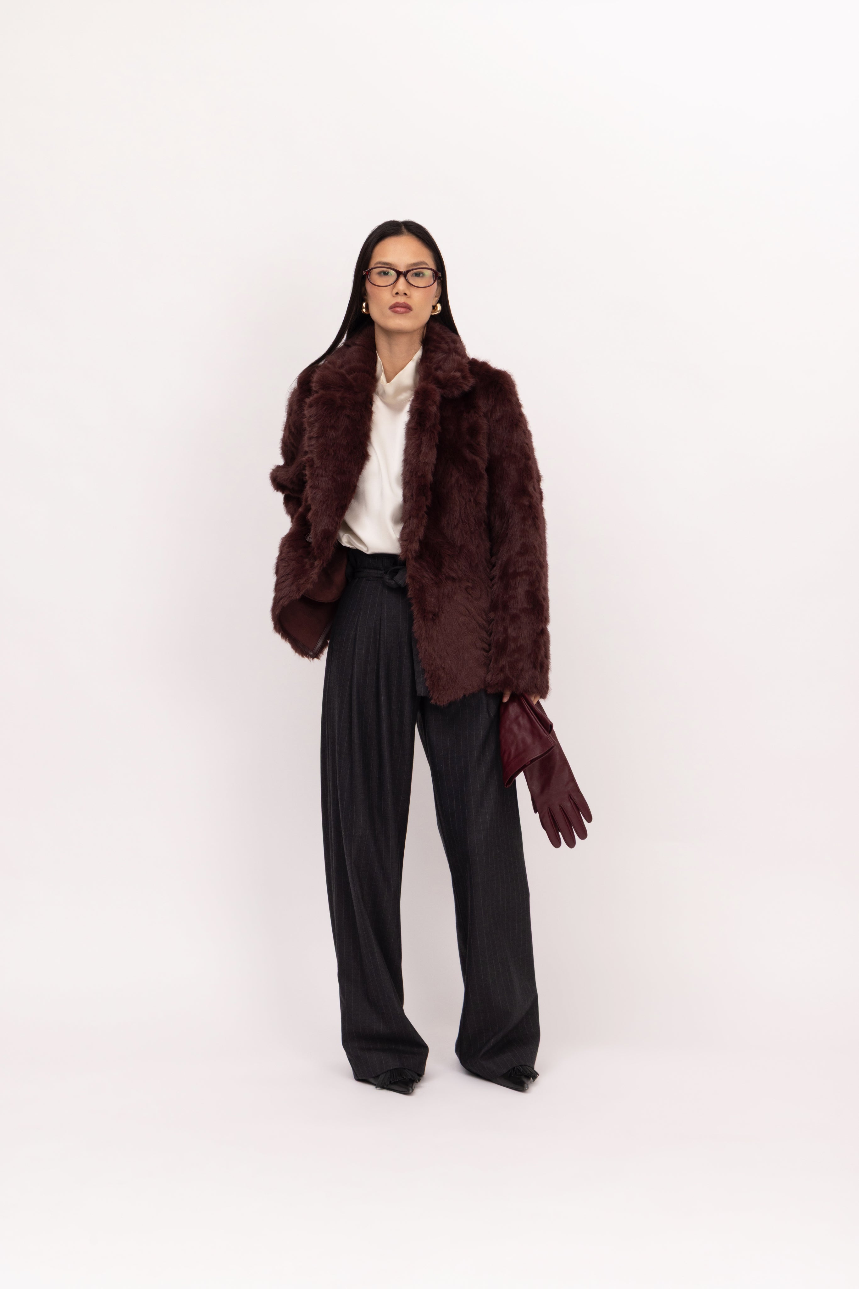 Reversible Krazy Kitten Blazer in Balsamic