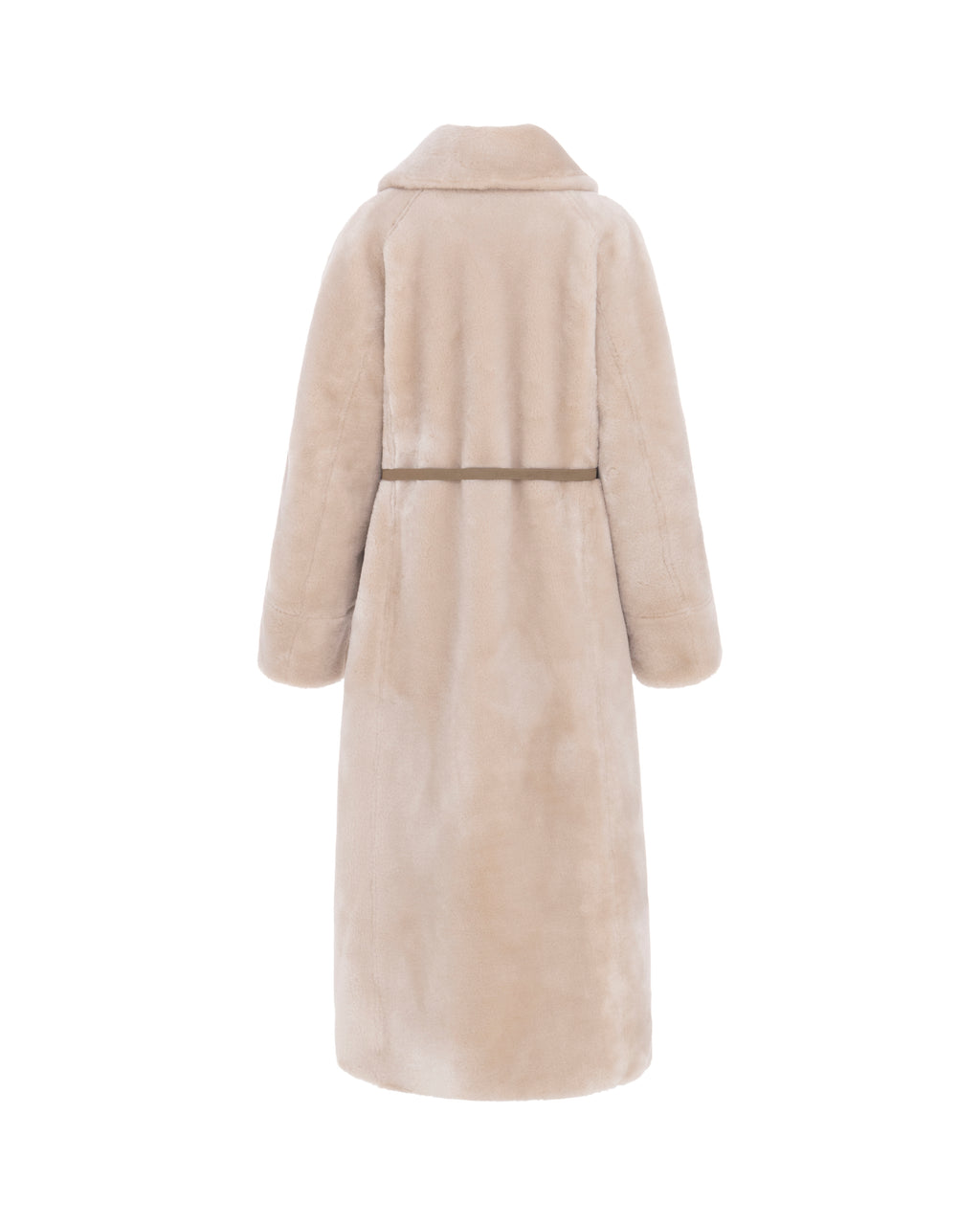 Merino A-Line Swing Coat in Chalk/Sand