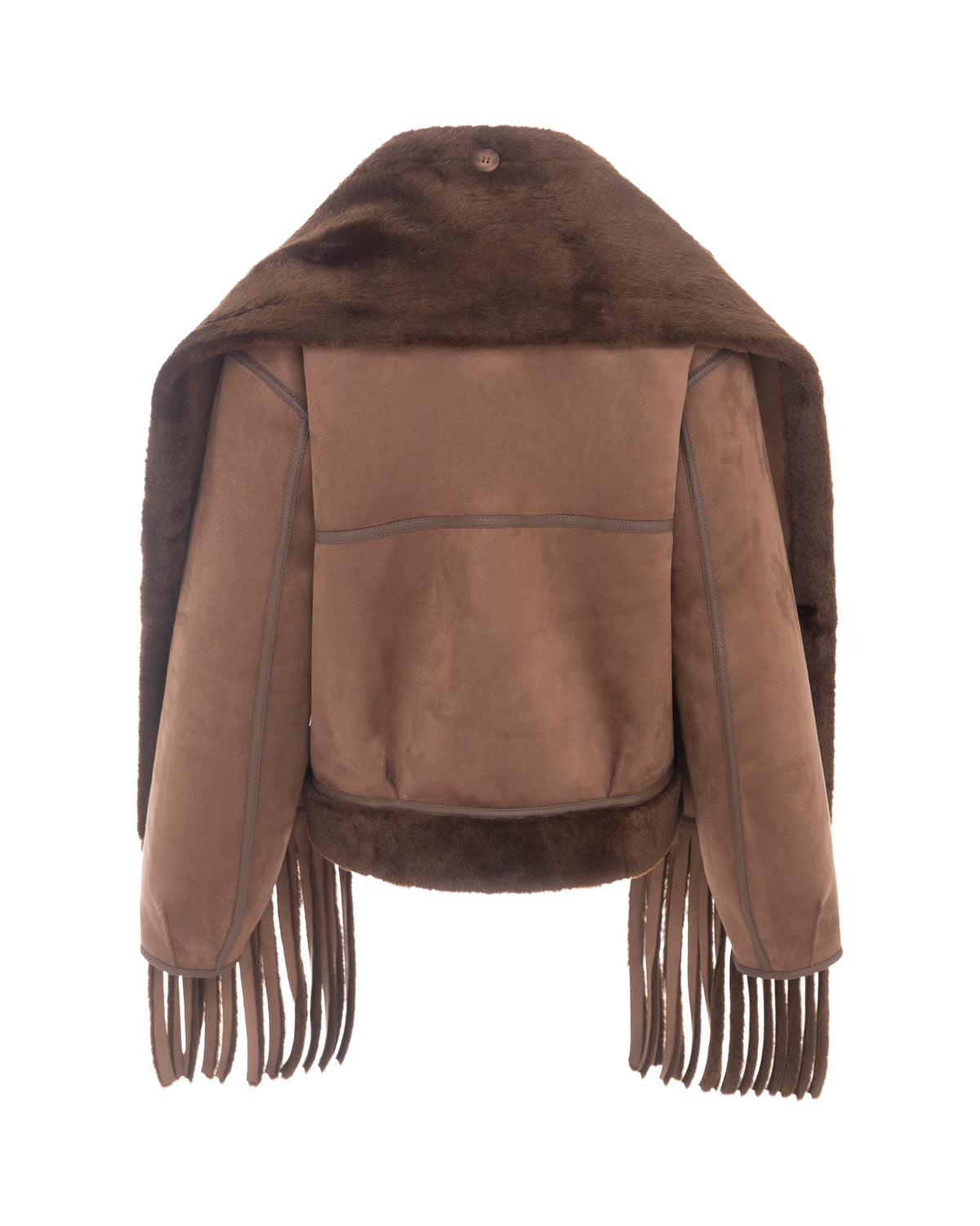 Merino Funnel Neck Bomber in Coffee/Espresso