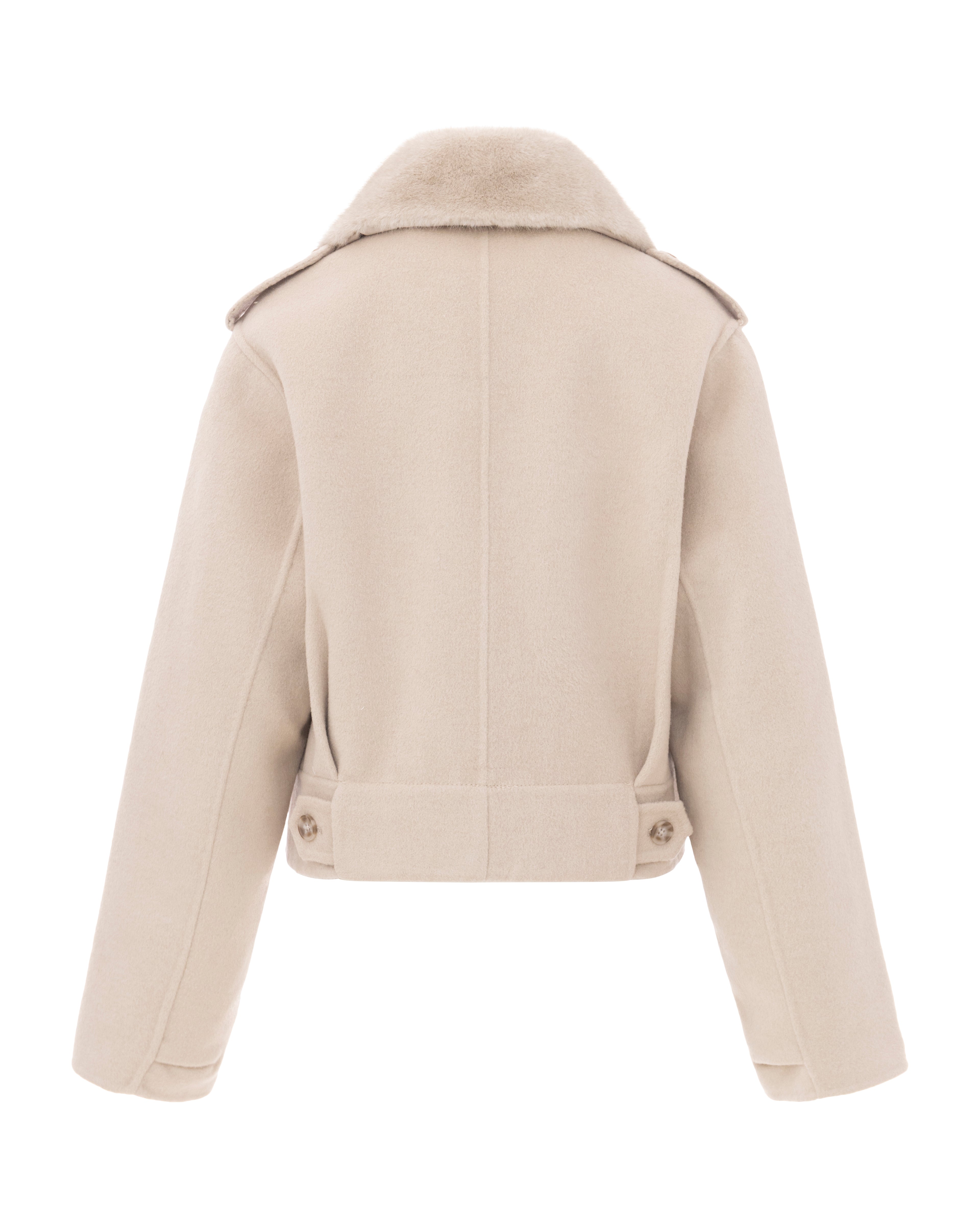 Double-Face Wool Jacket in Dove