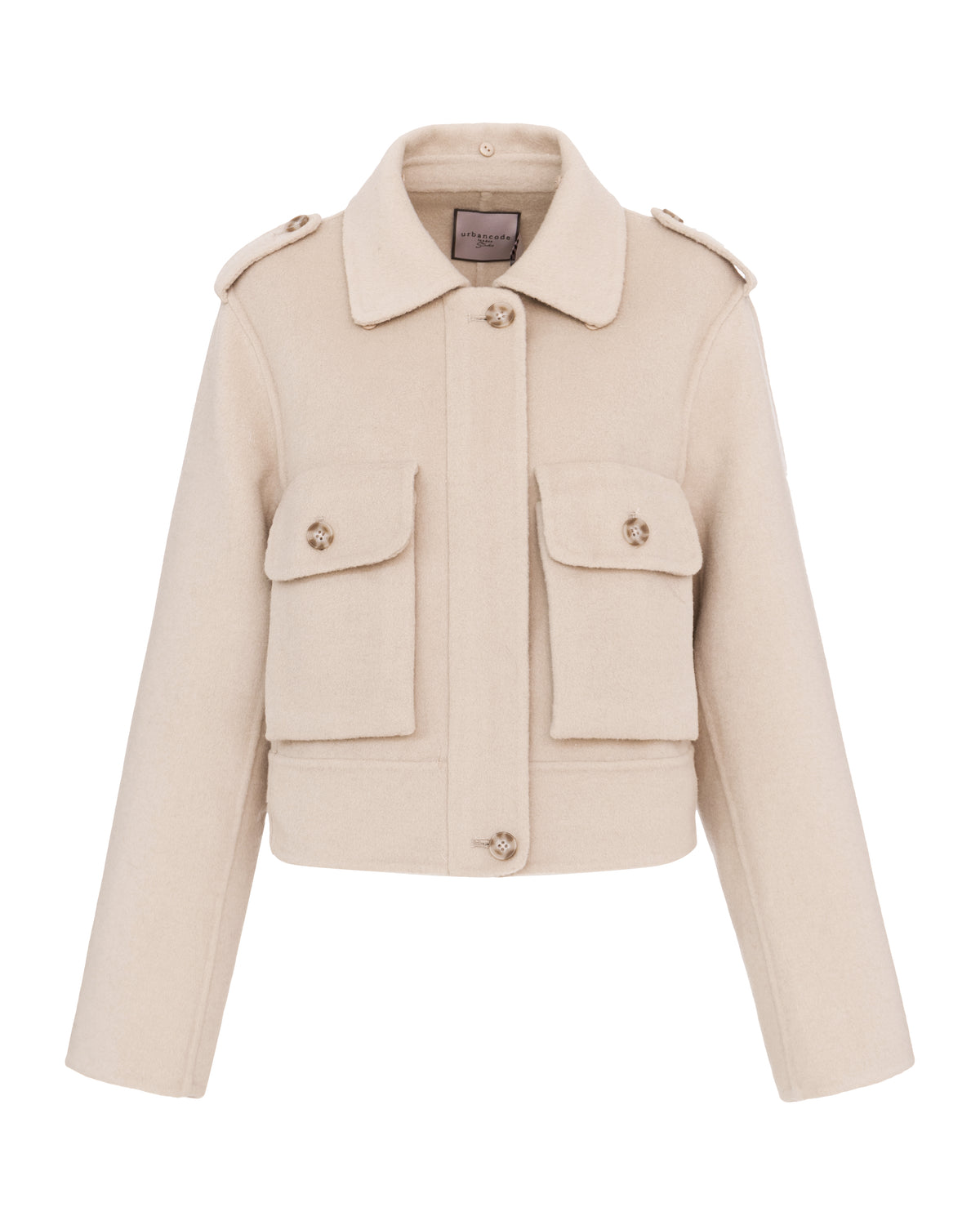 Double-Face Wool Jacket in Dove