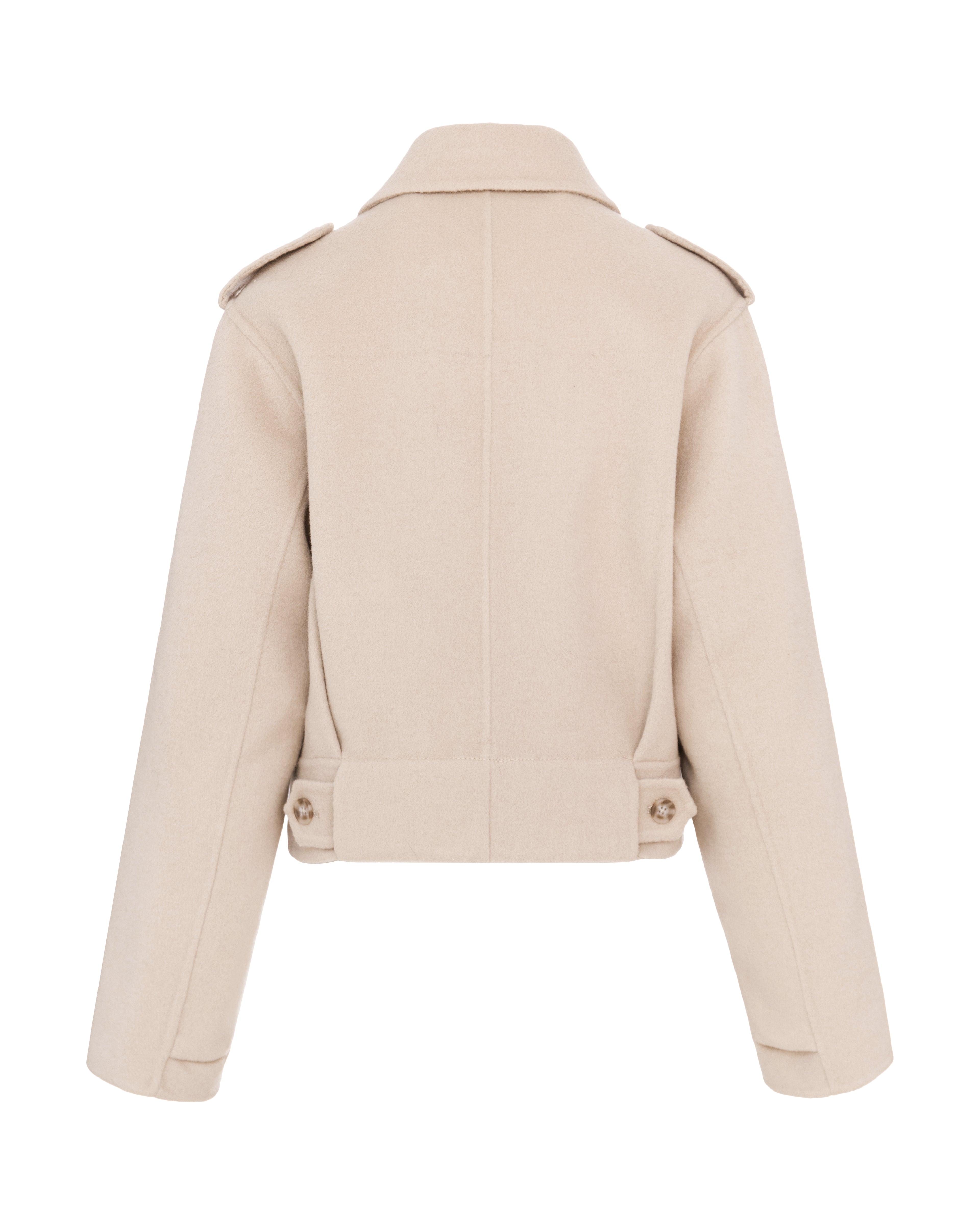Double-Face Wool Jacket in Dove