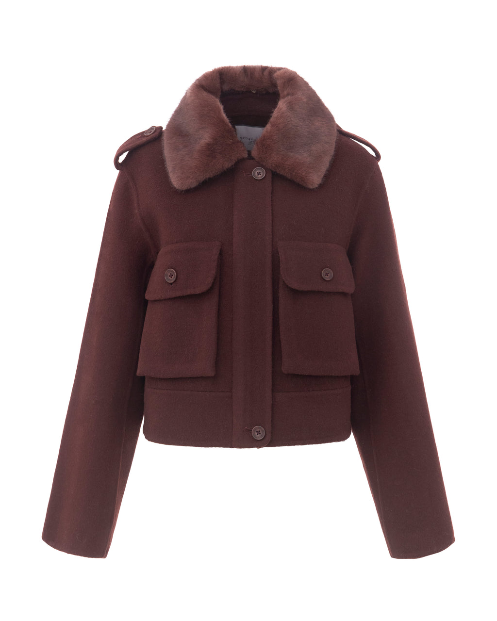 Double-Face Wool Jacket in Merlot