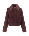 Double-Face Wool Jacket in Merlot