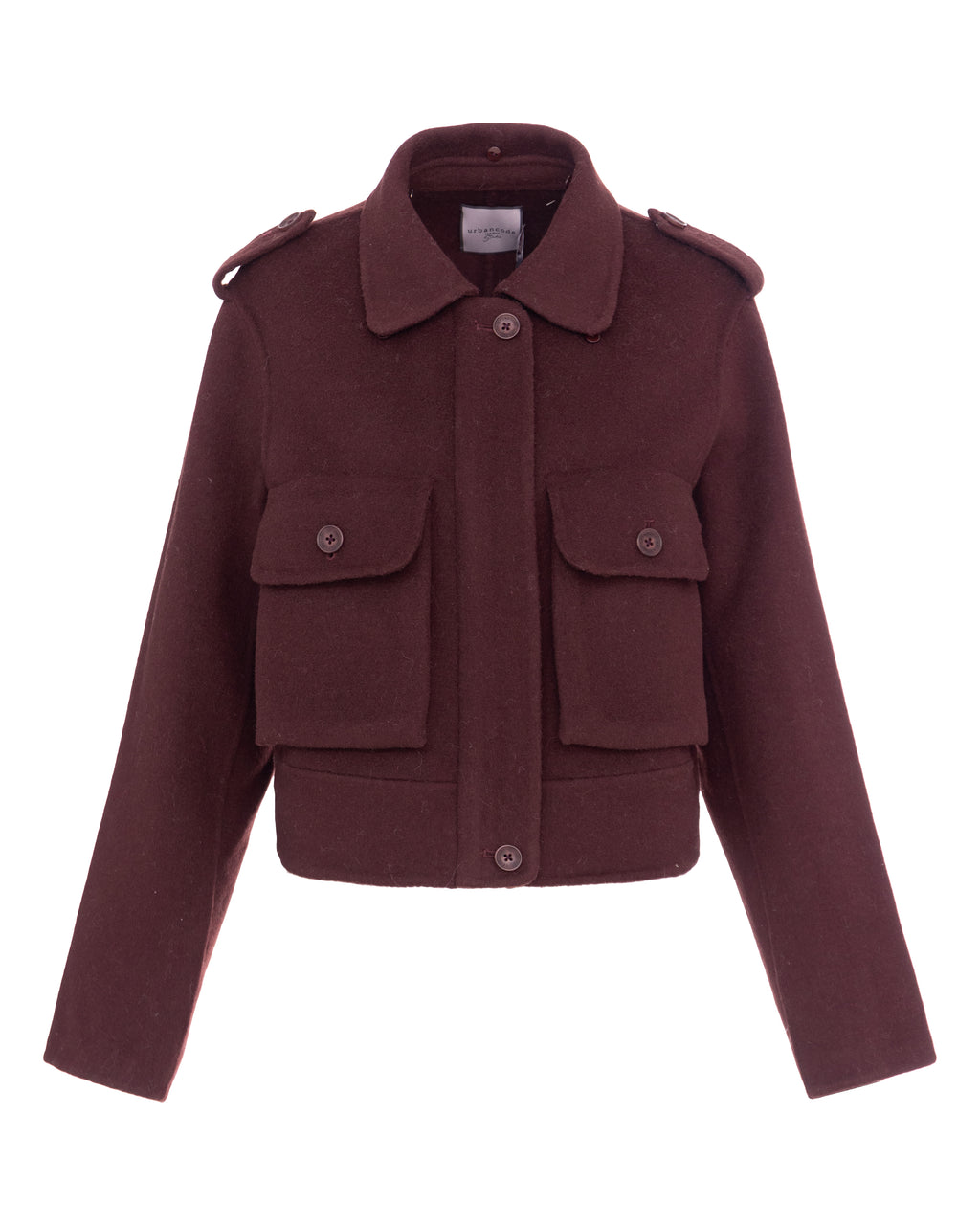 Double-Face Wool Jacket in Merlot