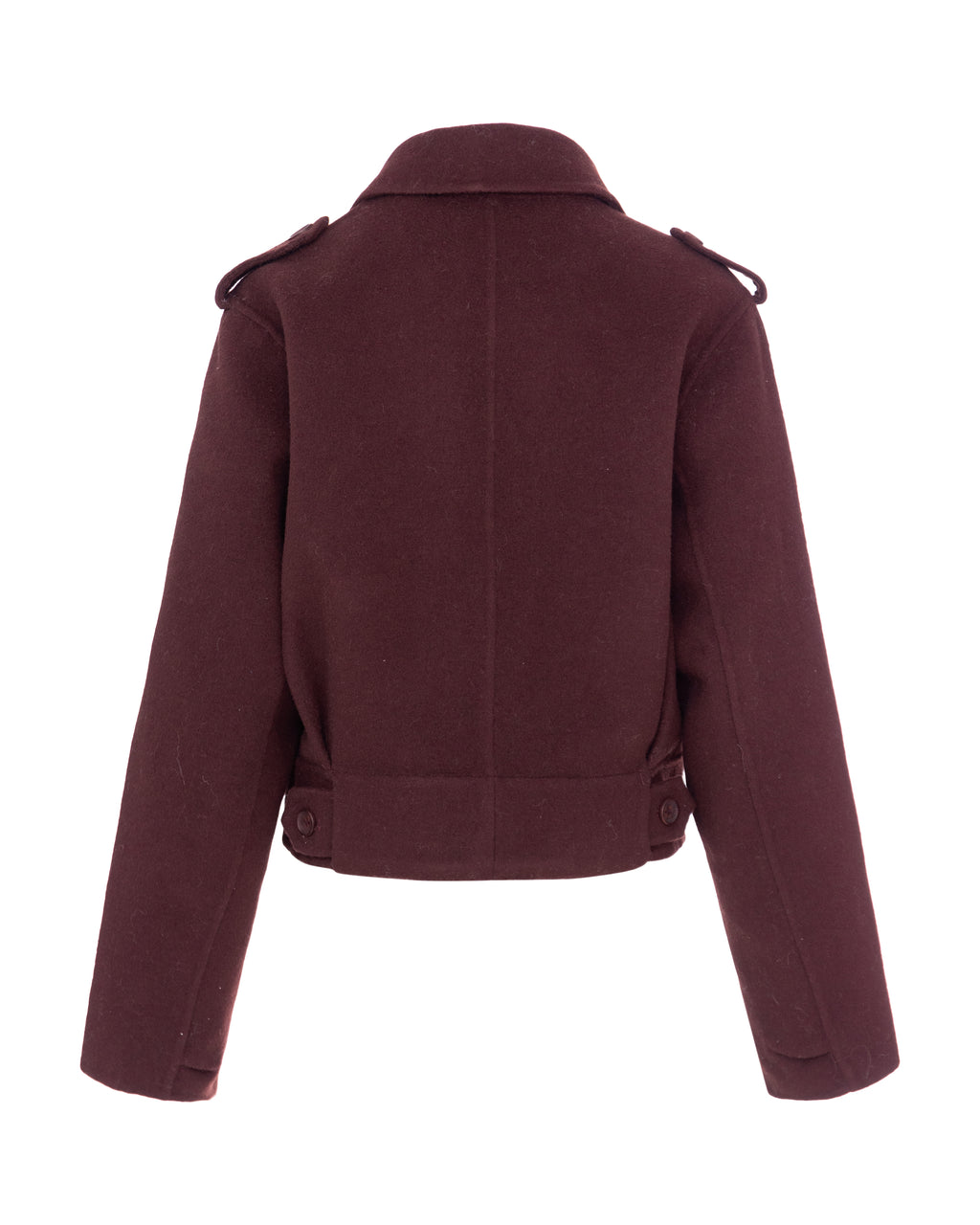 Double-Face Wool Jacket in Merlot