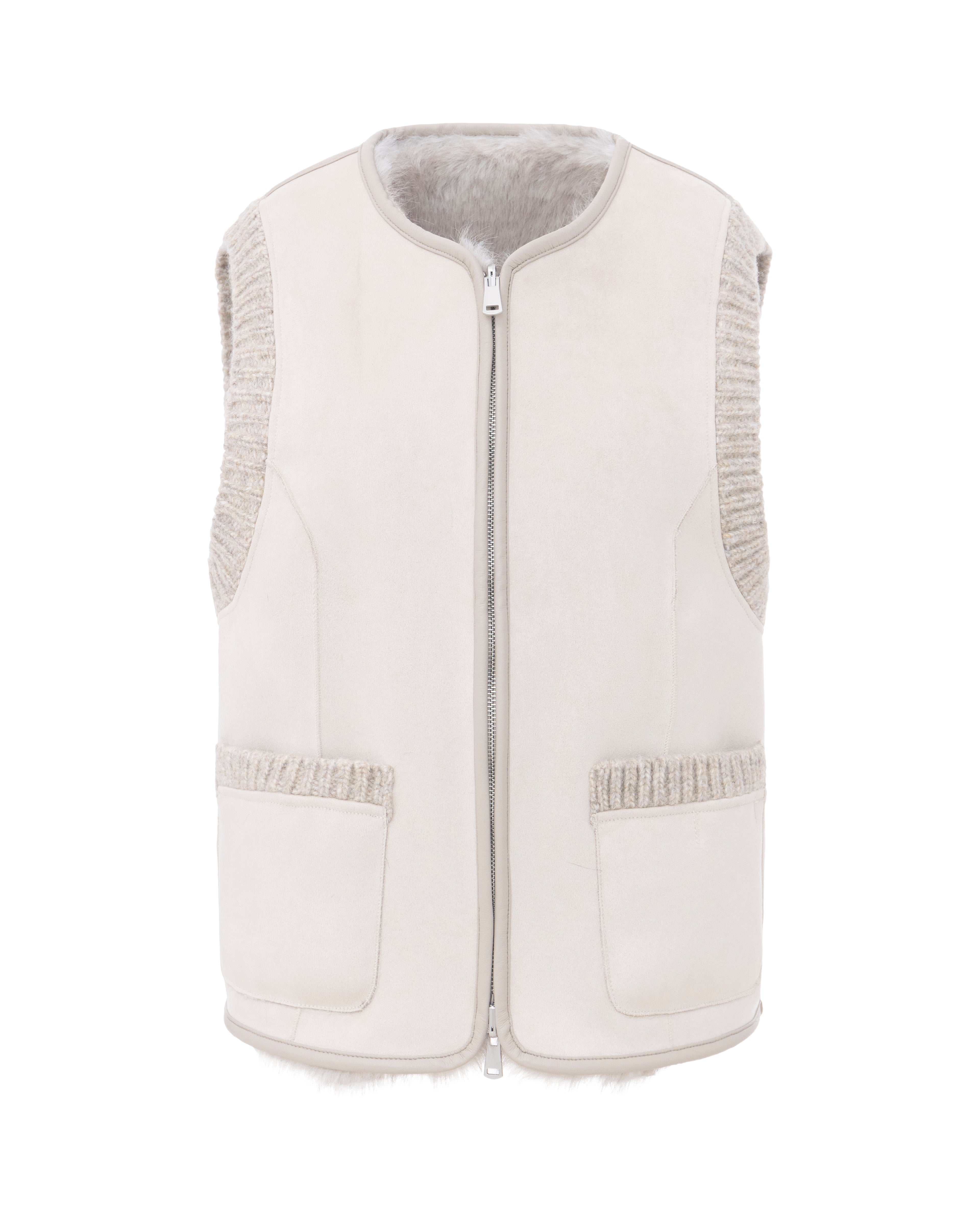 Reversible Toscana Gilet in Polar Bear