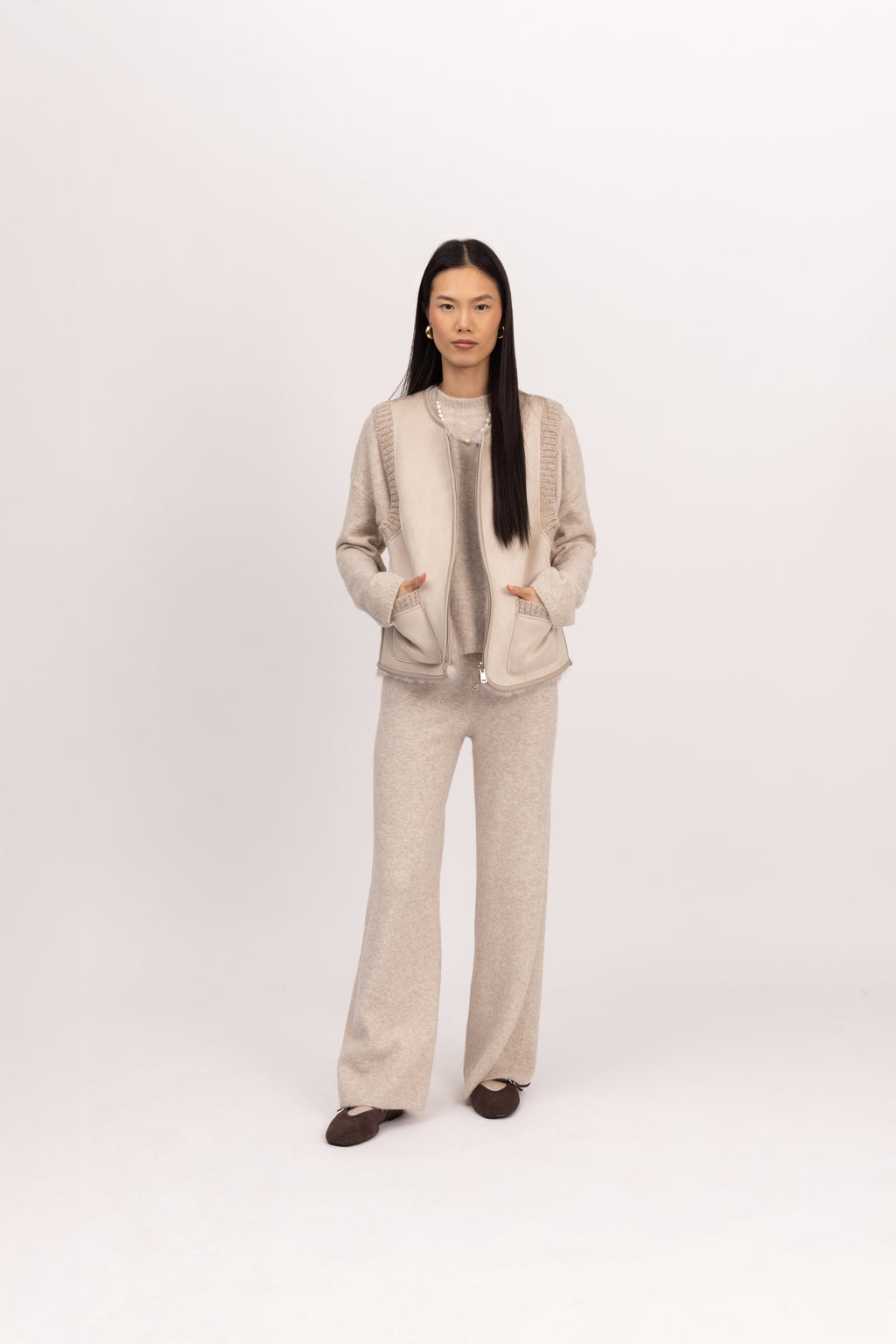 Reversible Toscana Gilet in Polar Bear