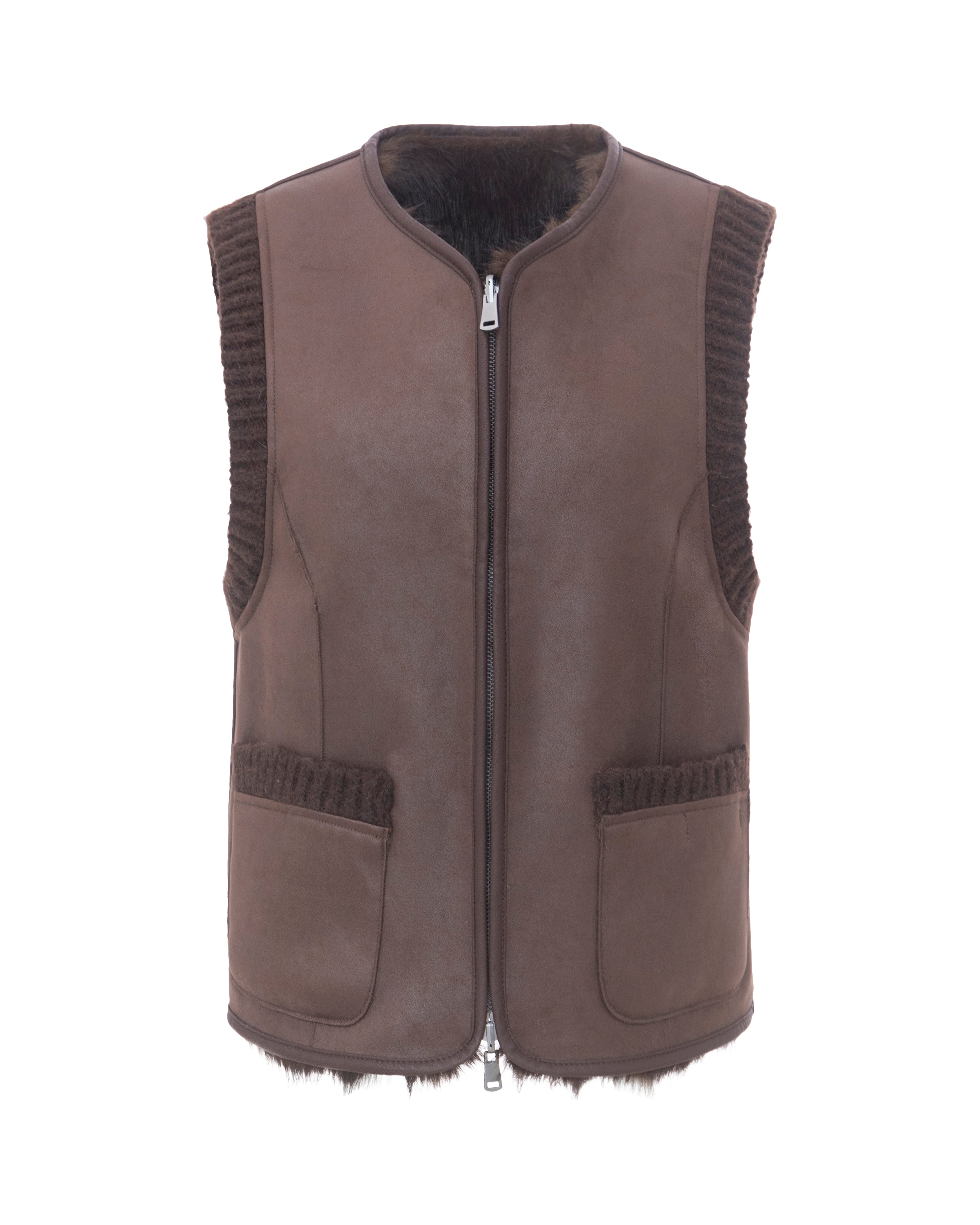 Reversible Toscana Gilet in Truffle