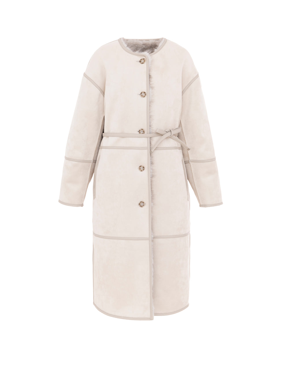 Toscana Barrel Sleeve Coat in Polar Bear