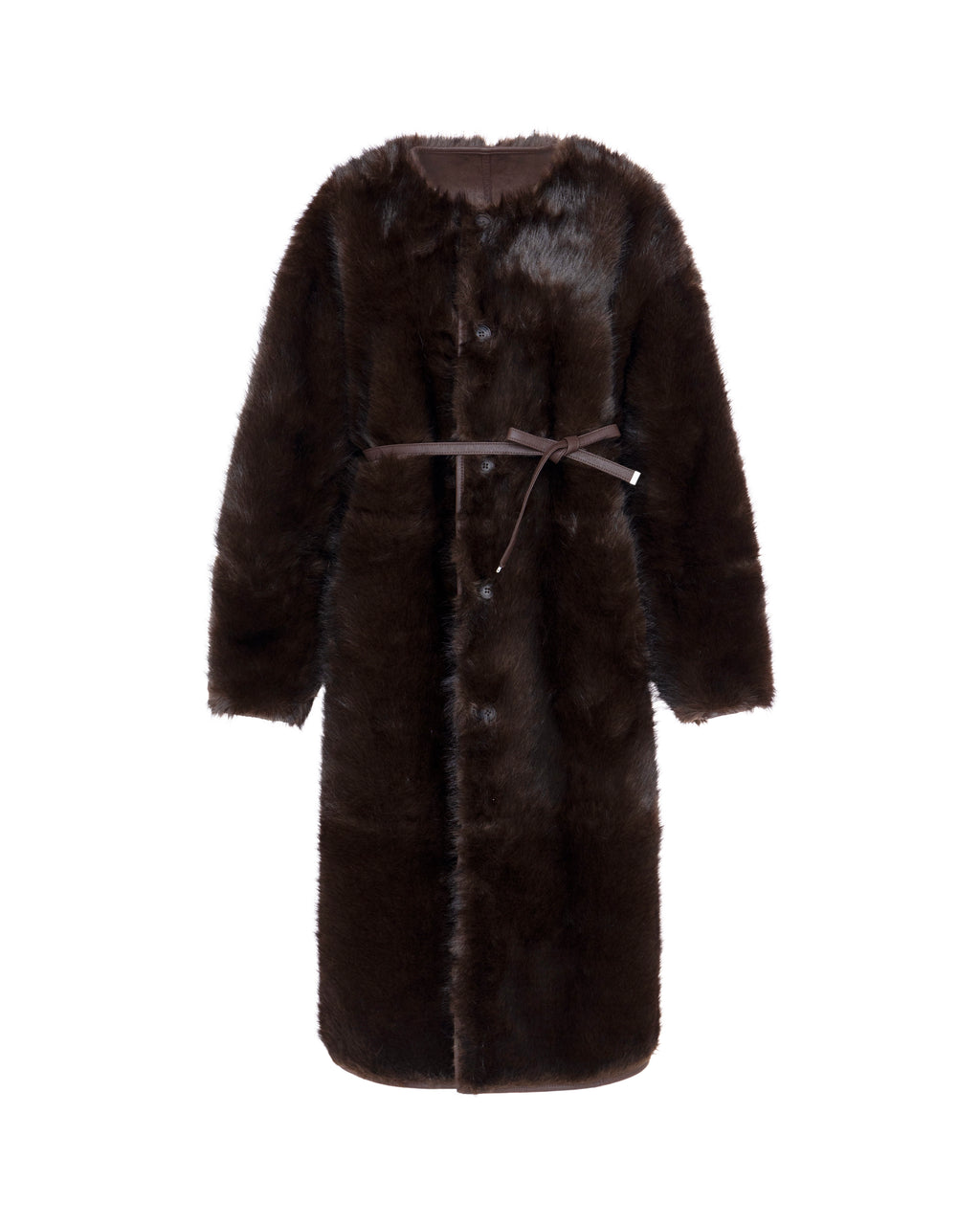Toscana Barrel Sleeve Coat in Truffle