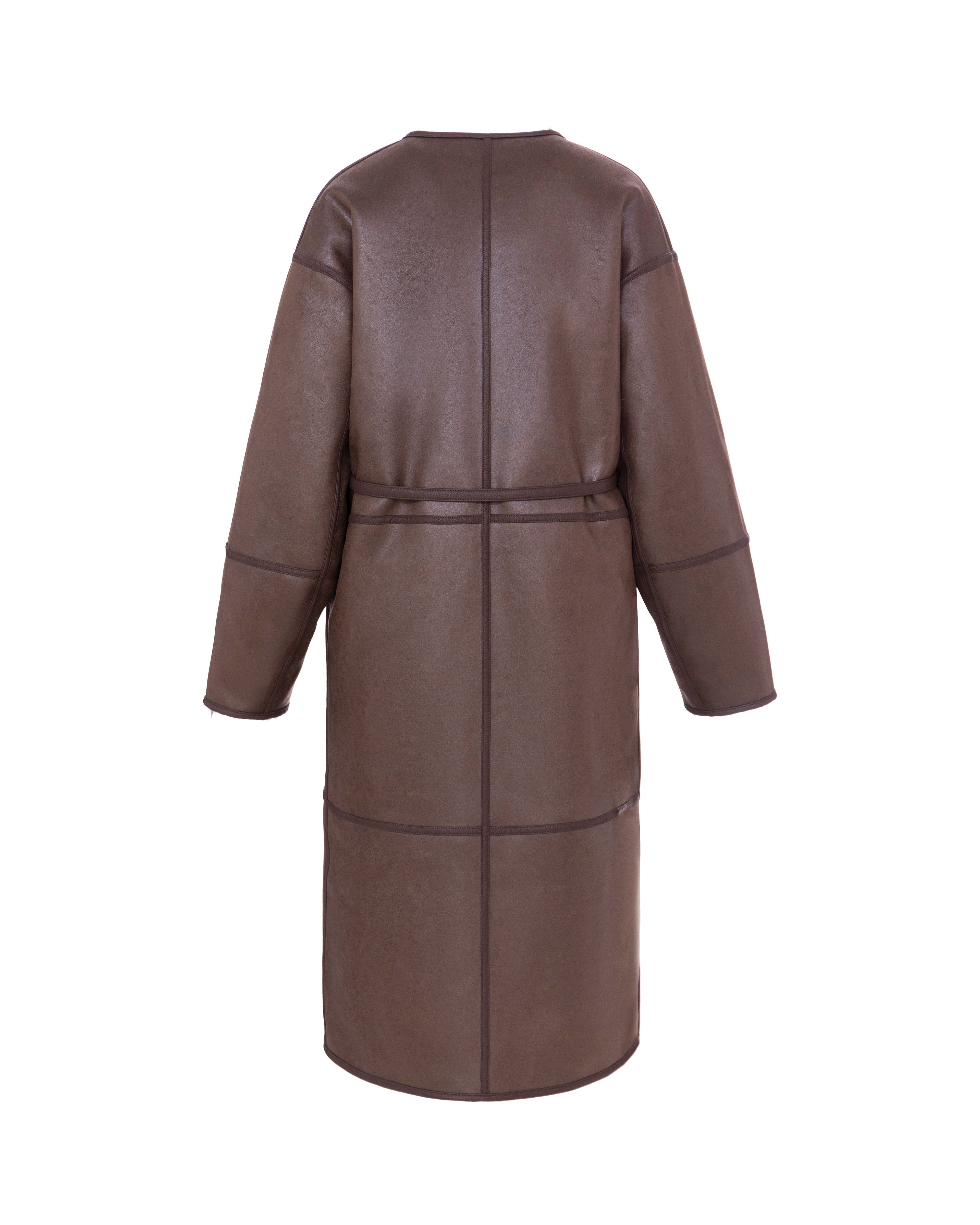Toscana Barrel Sleeve Coat in Truffle