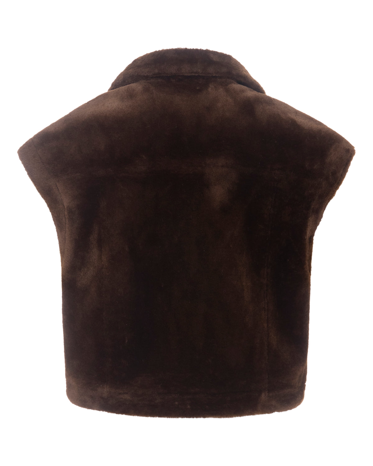 Merino Boxy Drop Shoulder Gilet in Coffee/Espresso