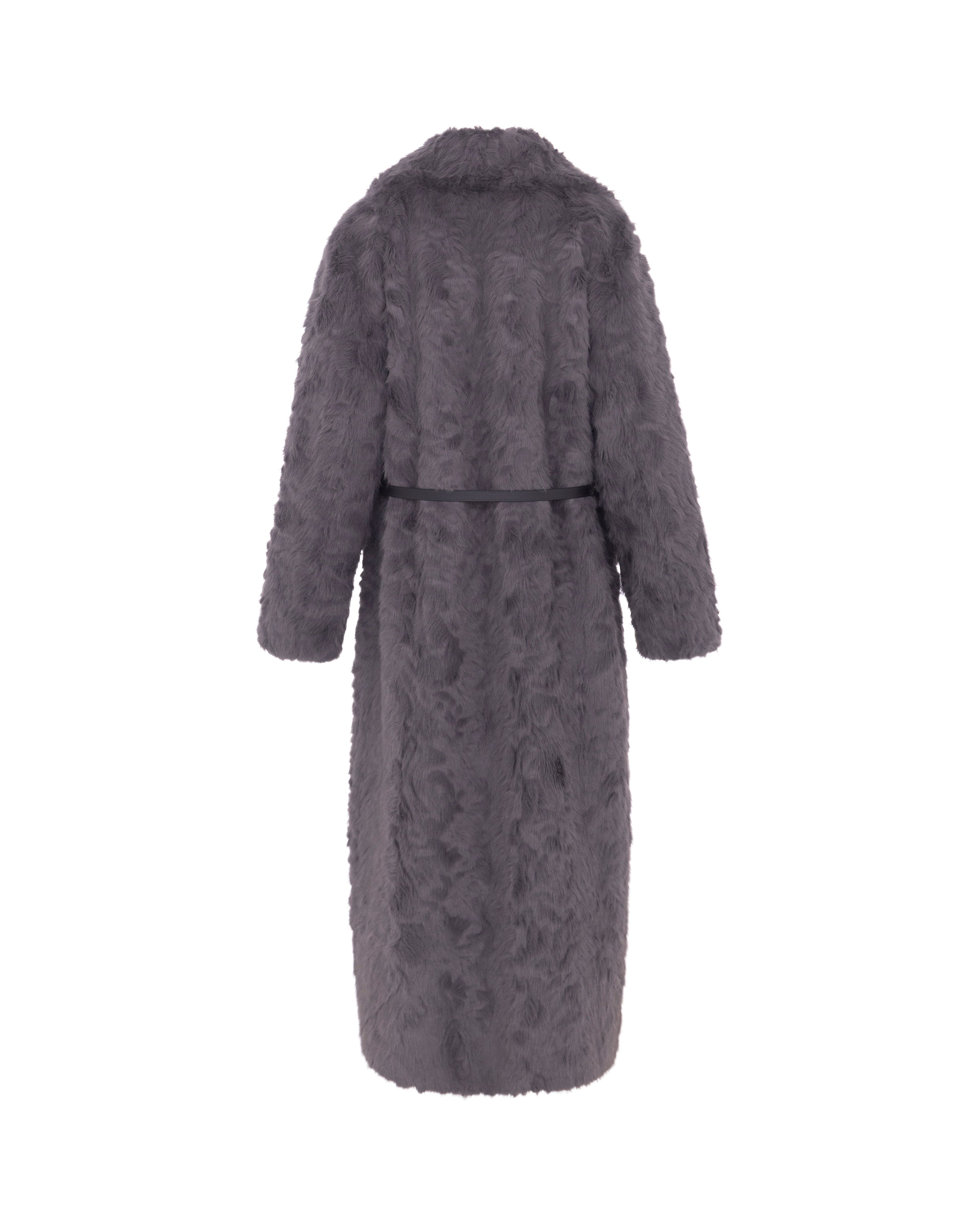 Reversible Krazy Kitten Coat in Steel