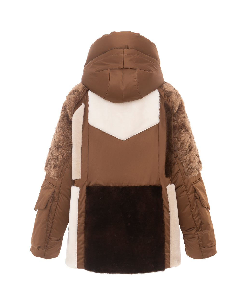 Puffer Bomber Batwing Jacket in Cinnamon