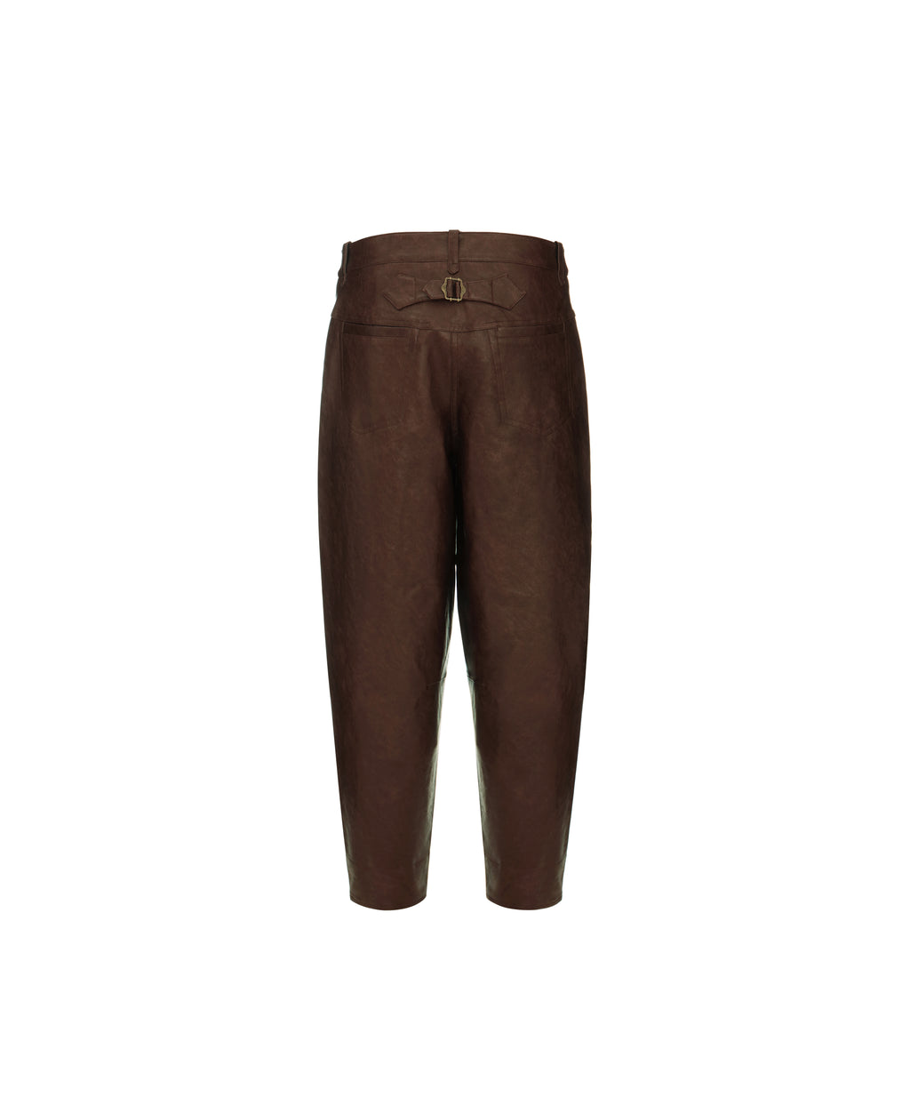 Barrel Leg Trousers in Raisin