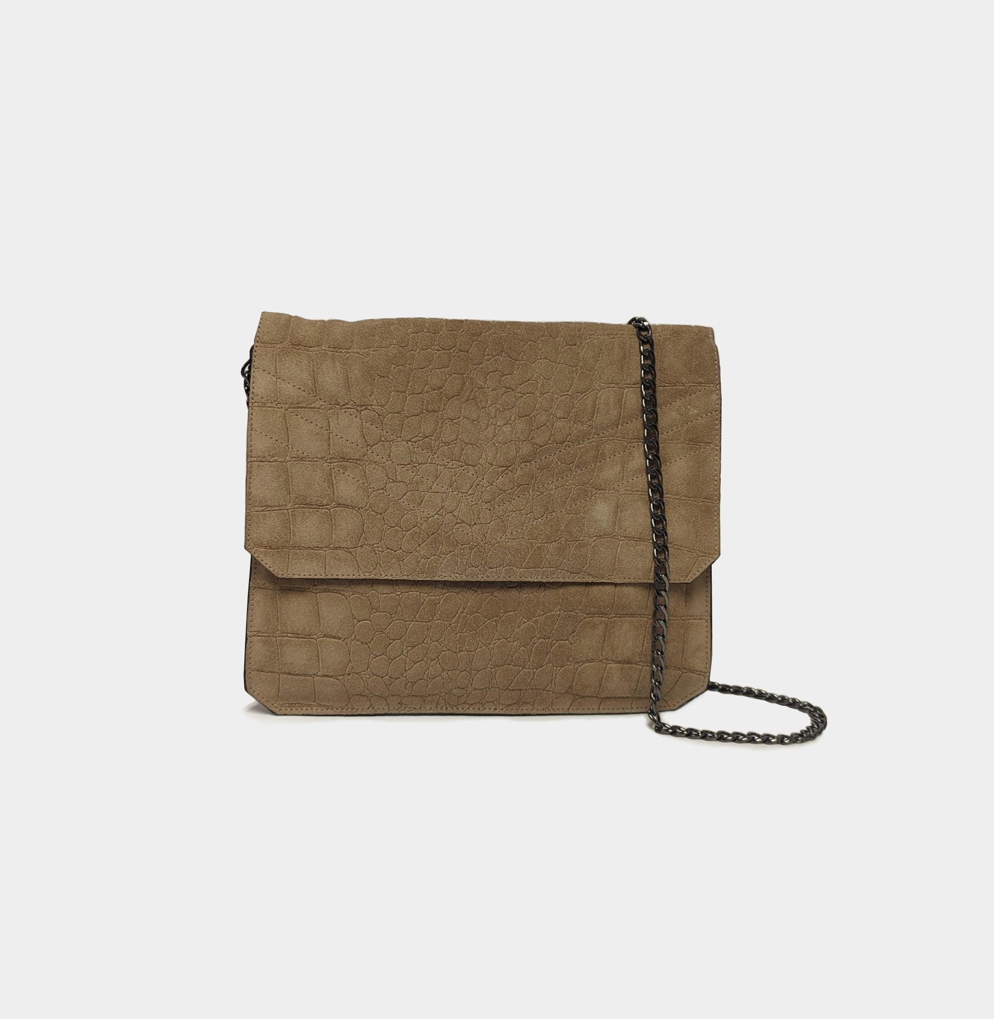 Urbancode Leather Crossbody Bag in Taupe Urbancode London