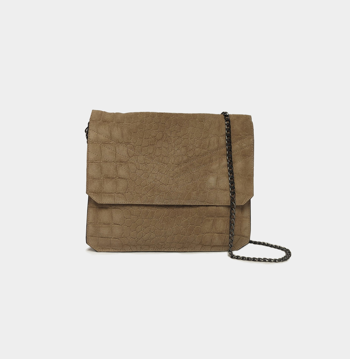 Urbancode Leather Crossbody Bag in Taupe