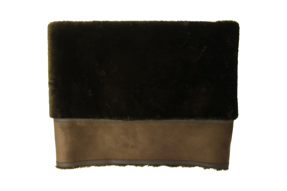 Crushed Merino Snood in Coffee/Espresso