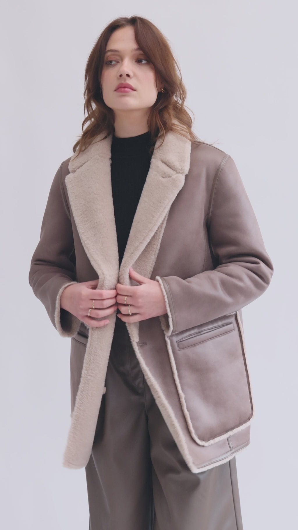 Reversible Blazer in Taupe