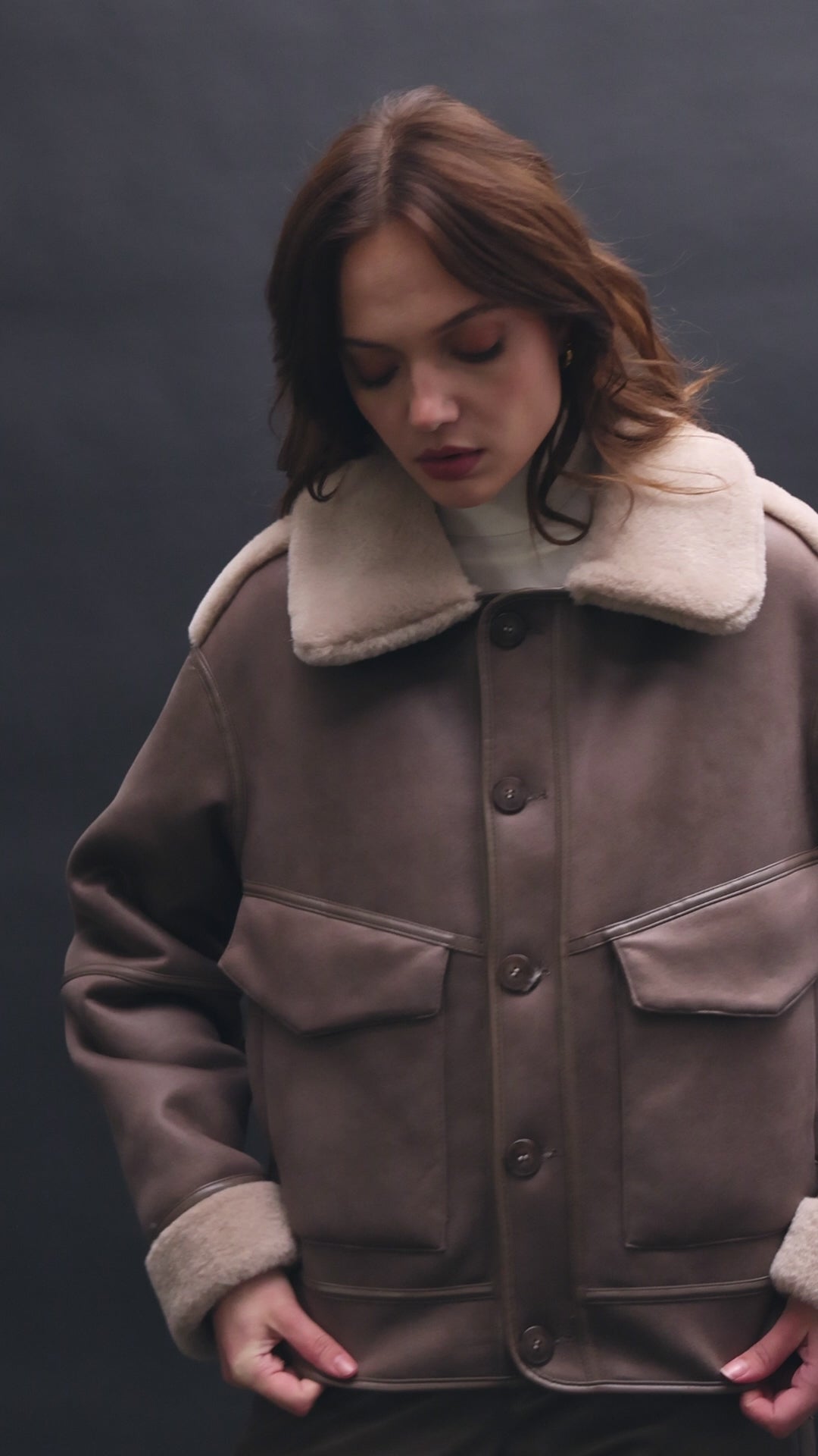 Reversible Jacket in Taupe