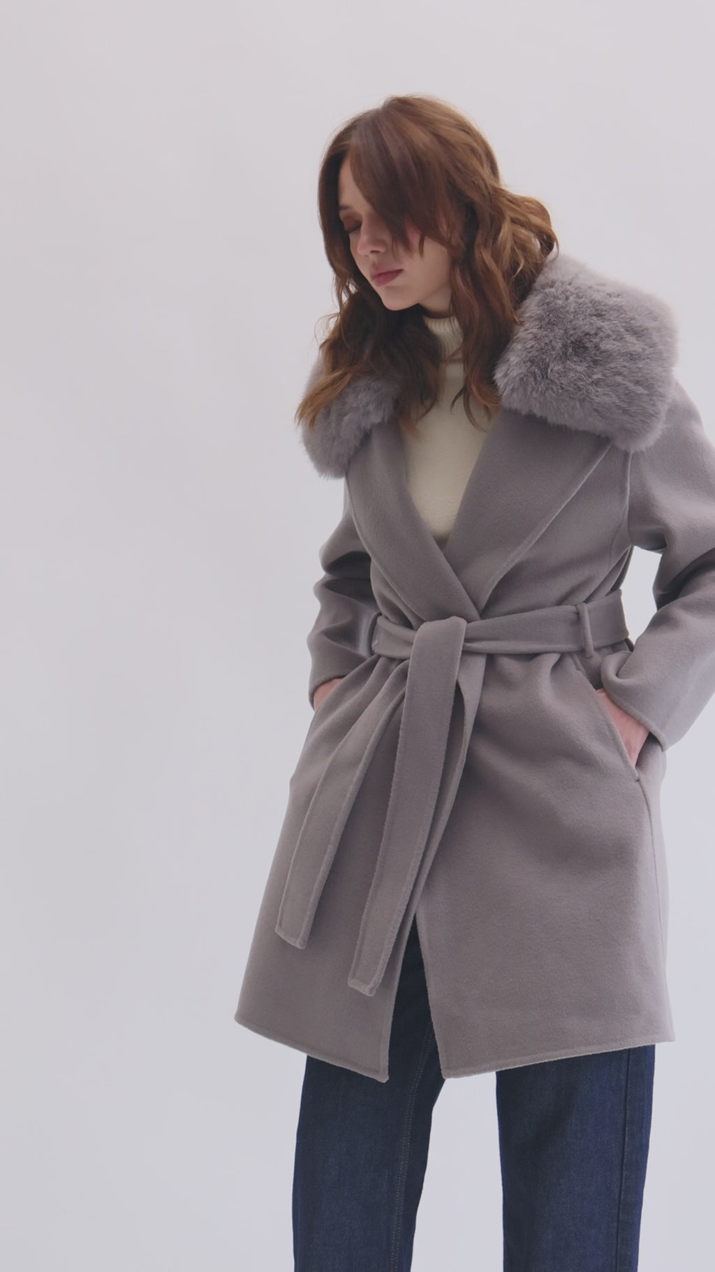 Wool coat in Koala